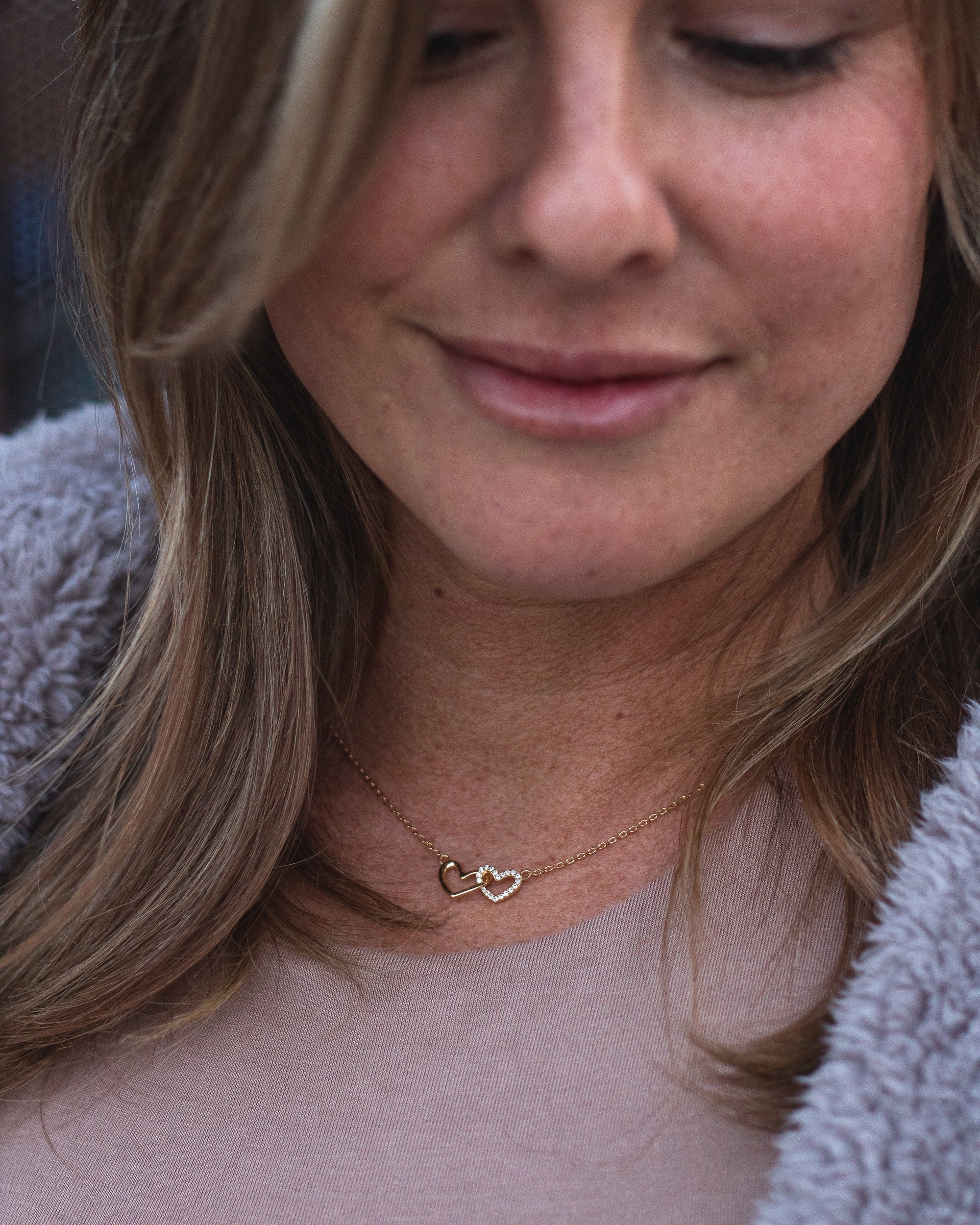 Linked Hearts Necklace • Mom