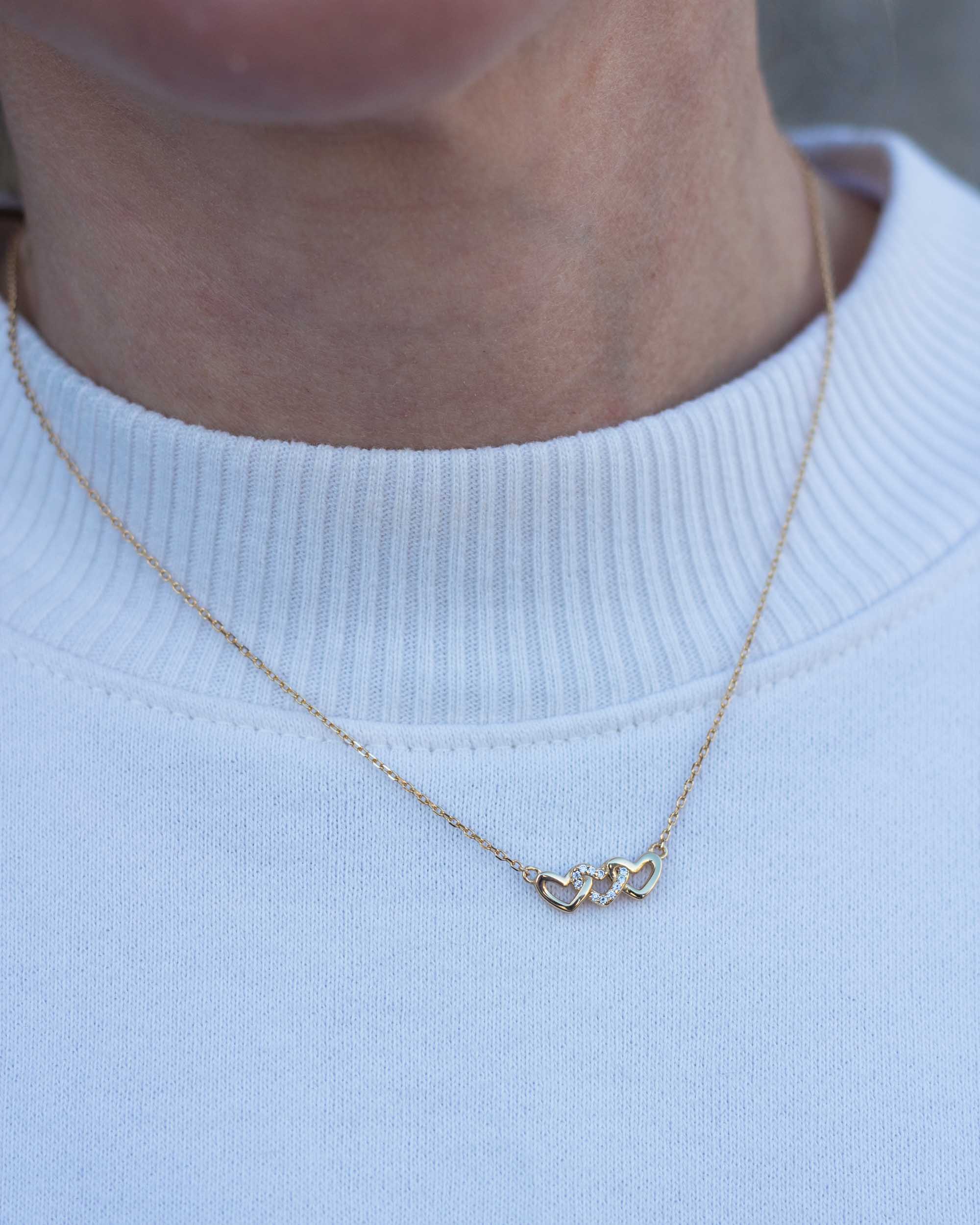 Linked Hearts Necklace • Matron of Honor