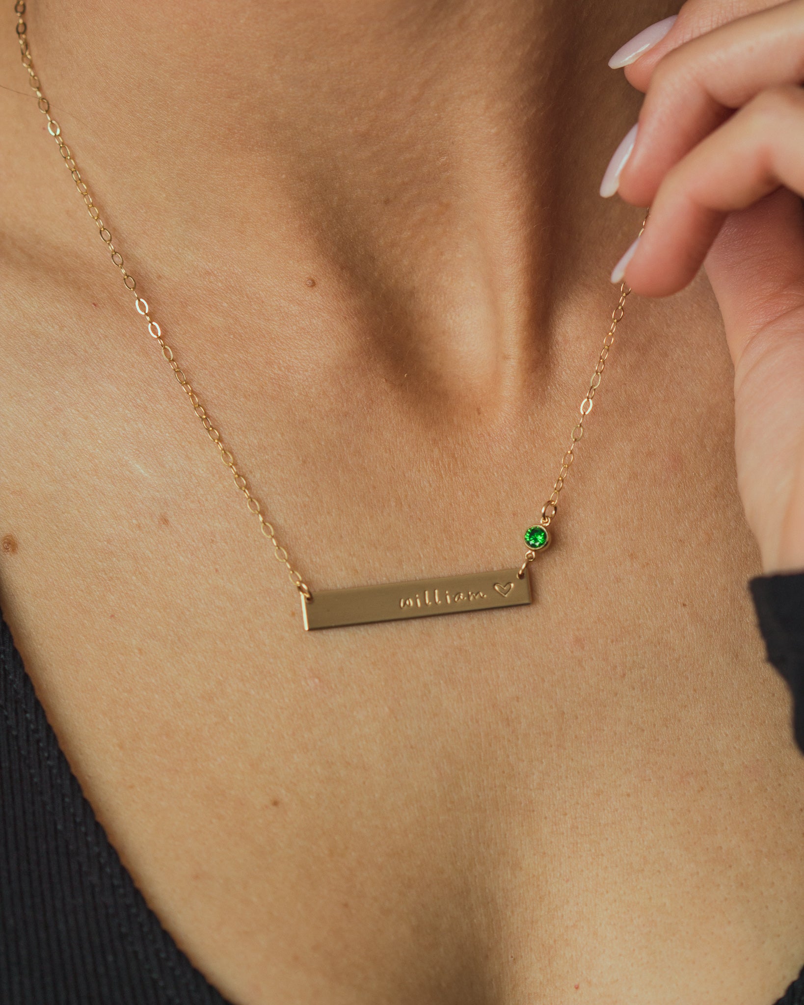 Chandler Birthstone Bar Necklace