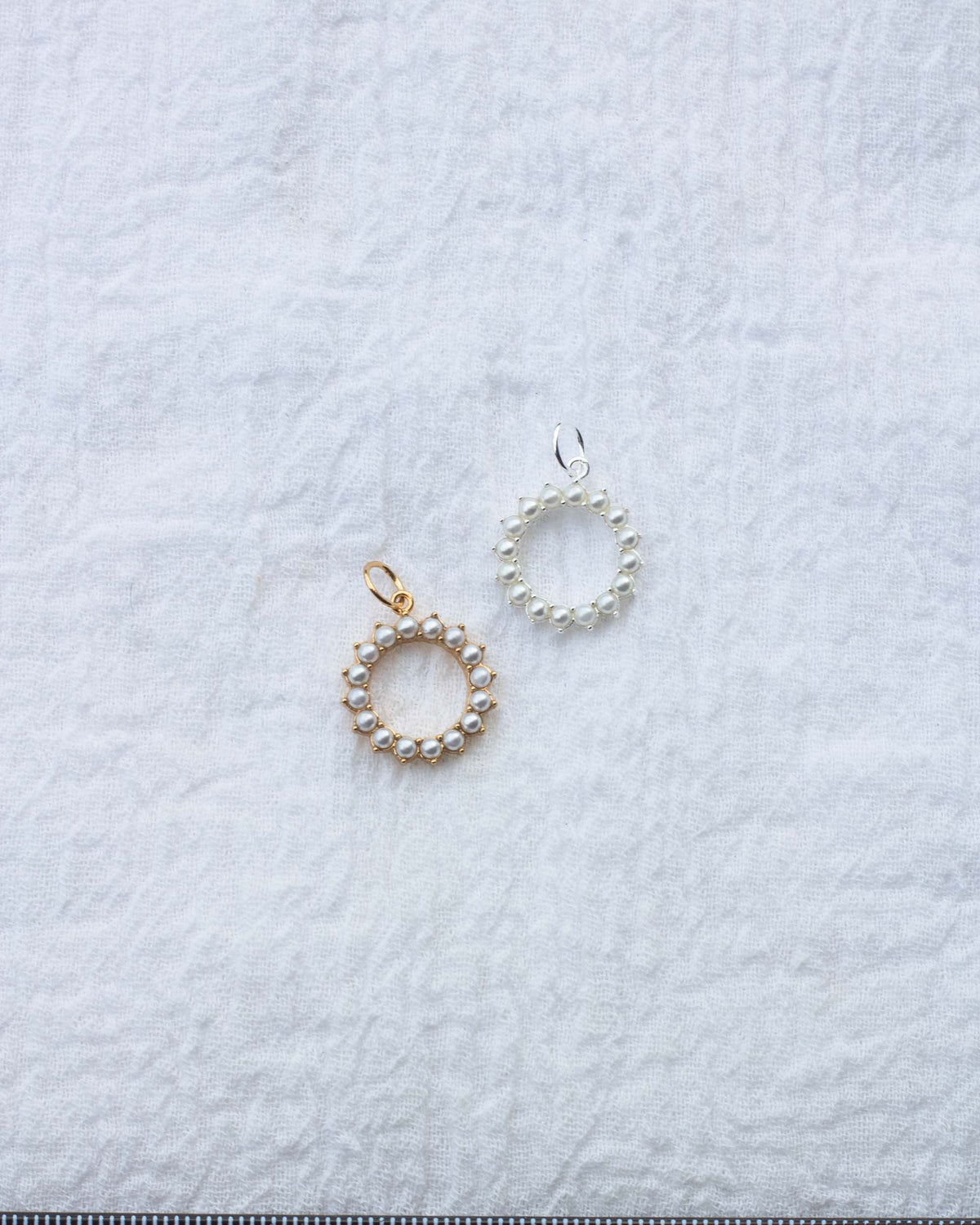 Pearl Open Circle Charm (Final Sale)
