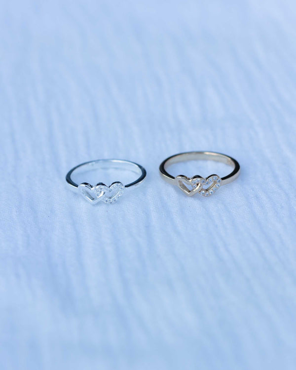 Linked Hearts CZ Ring • Niece