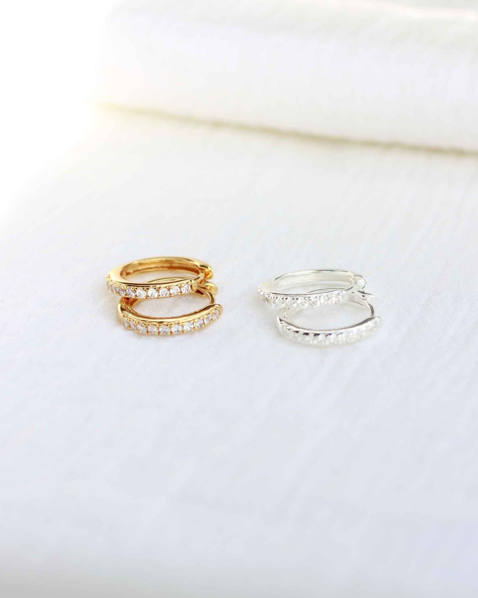 Kelsey 15mm Pave Hoop Earrings