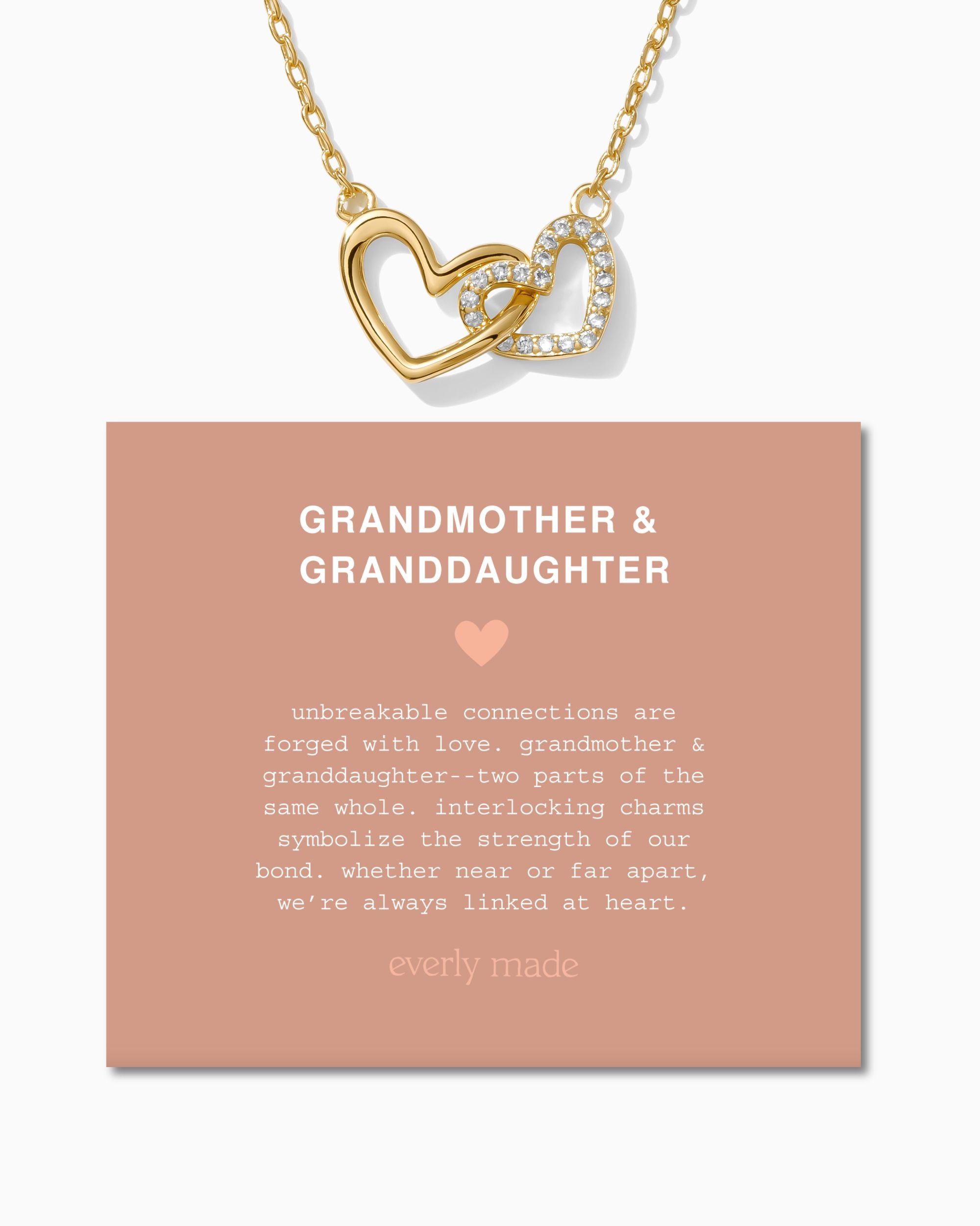 Linked Hearts Necklace • Grandmother Granddaughter