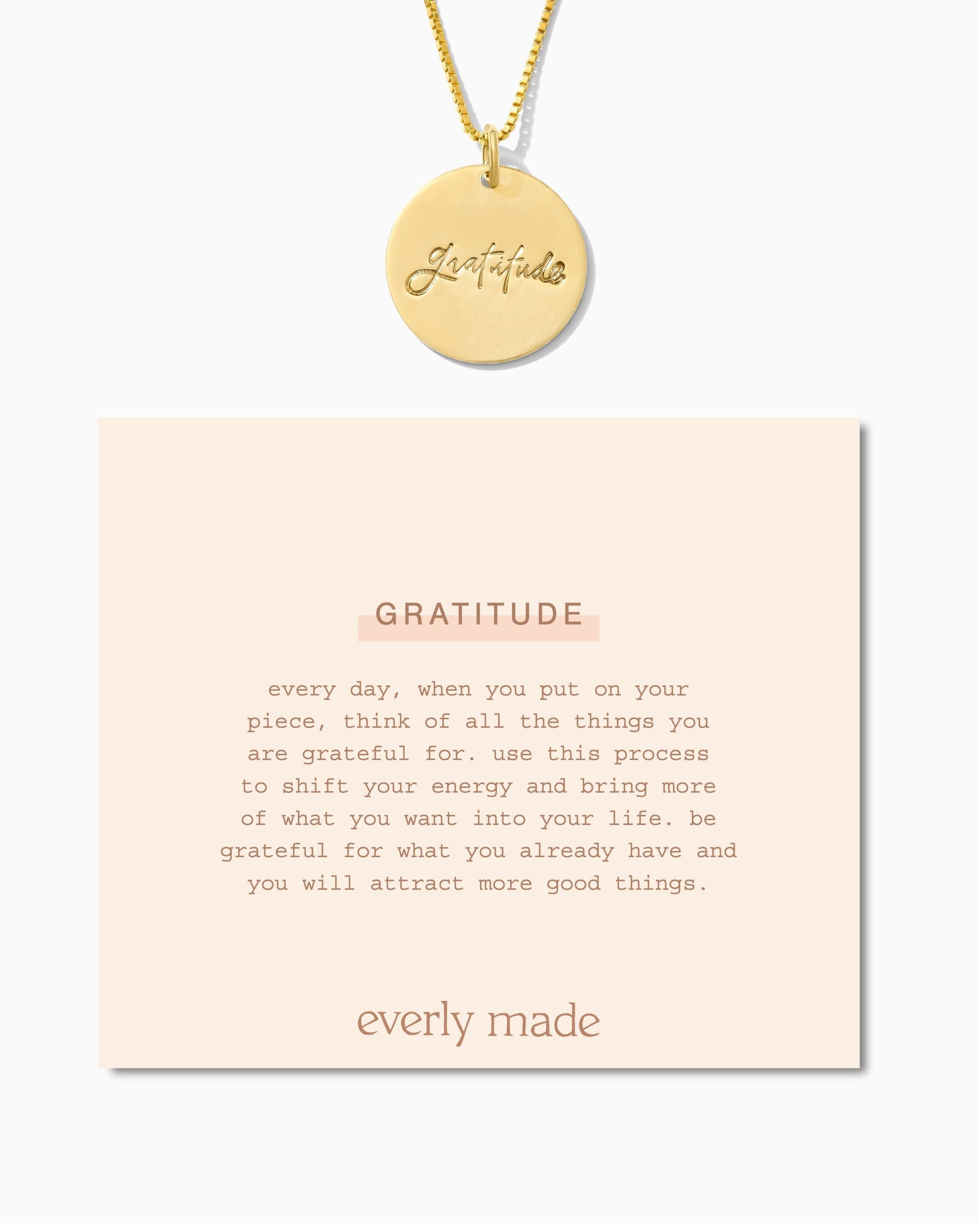Gratitude Disc Necklace
