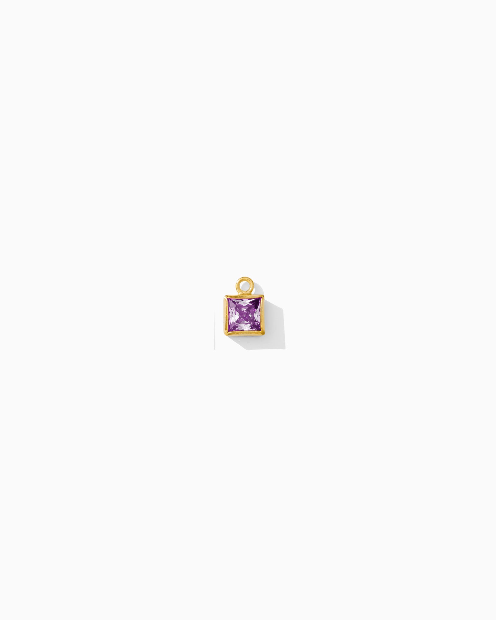 4mm Cassia Square Birthstone Charm