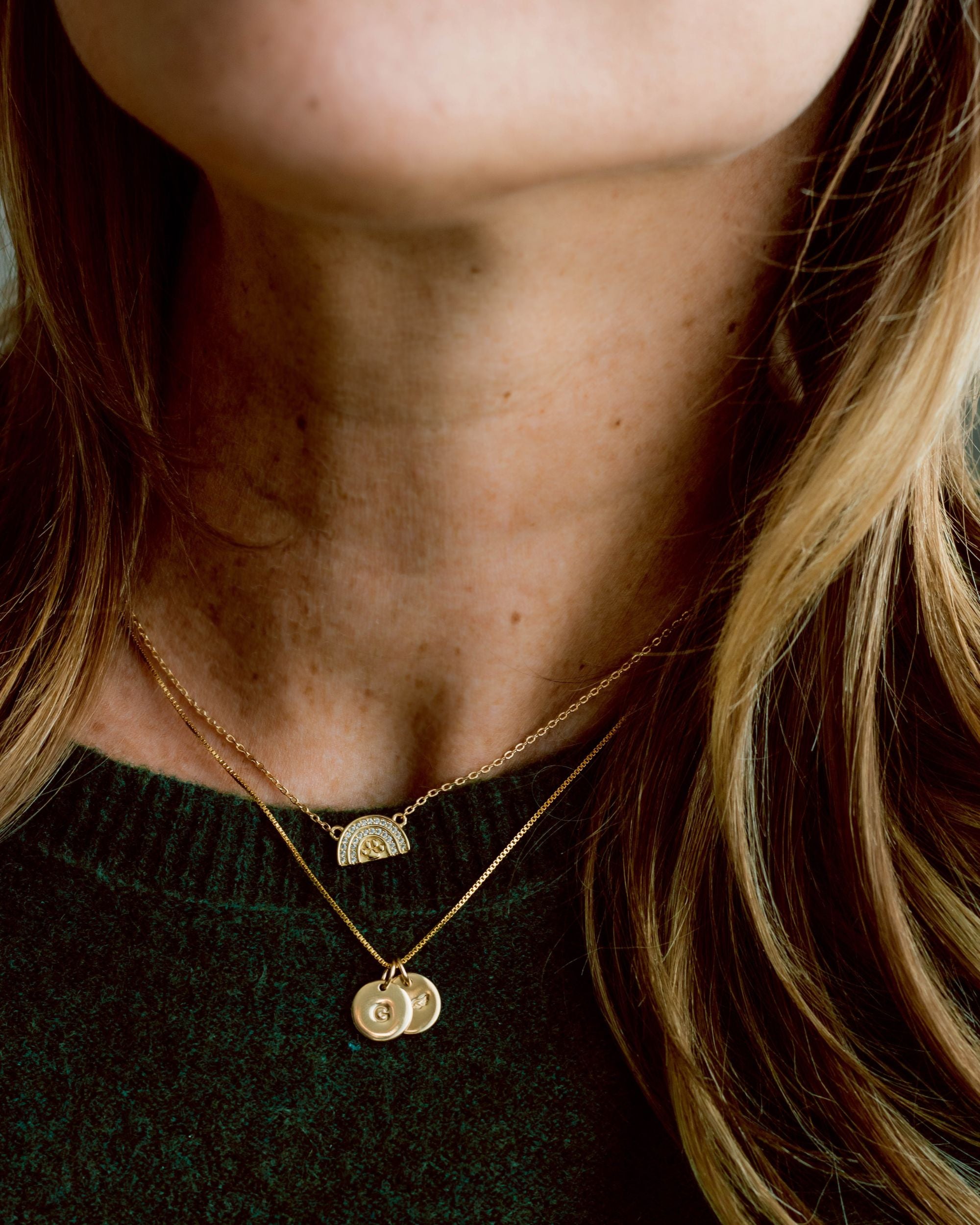 Rainbow Bridge Necklace • 18k Solid Gold