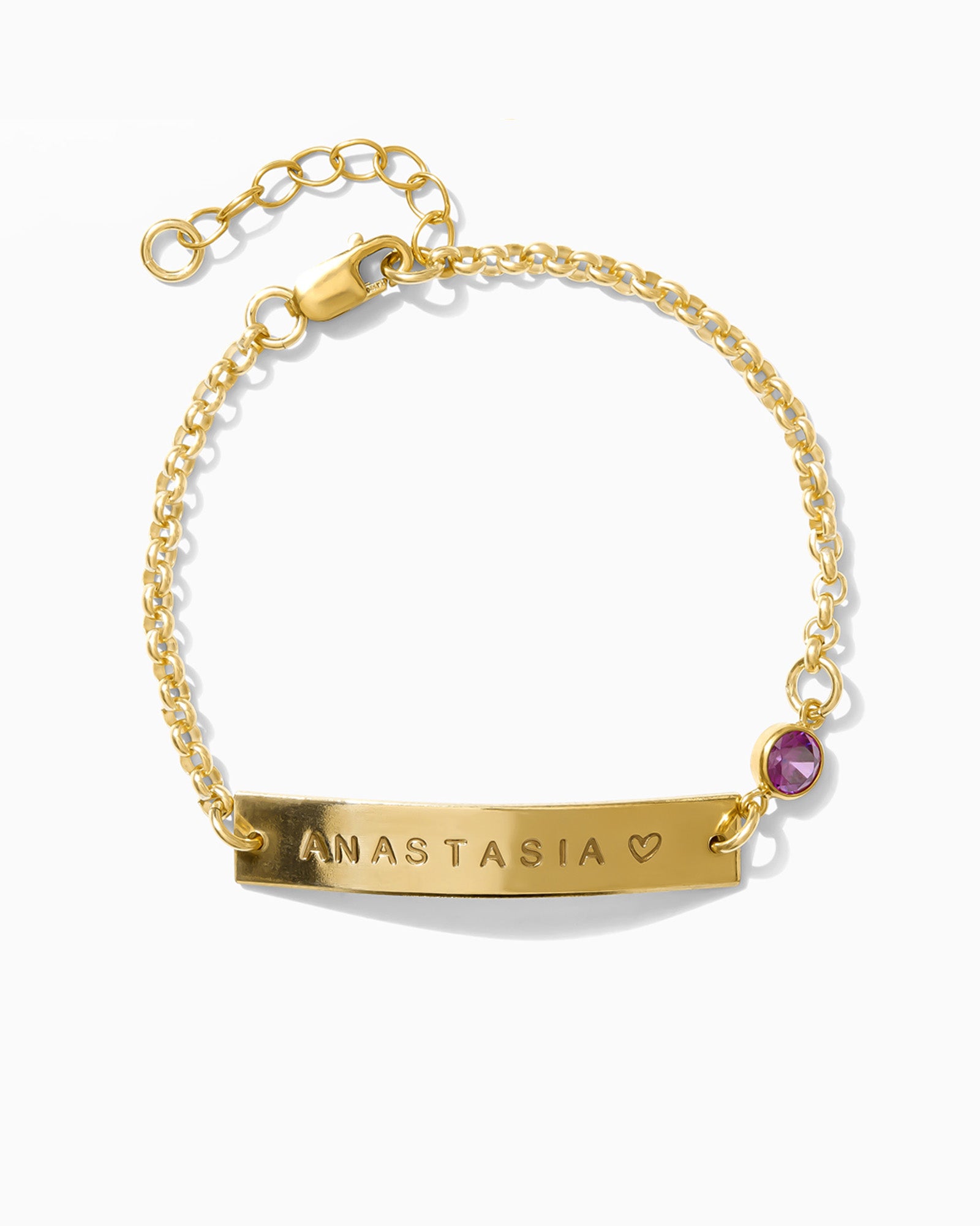 Custom Name Bracelet with Birthstone