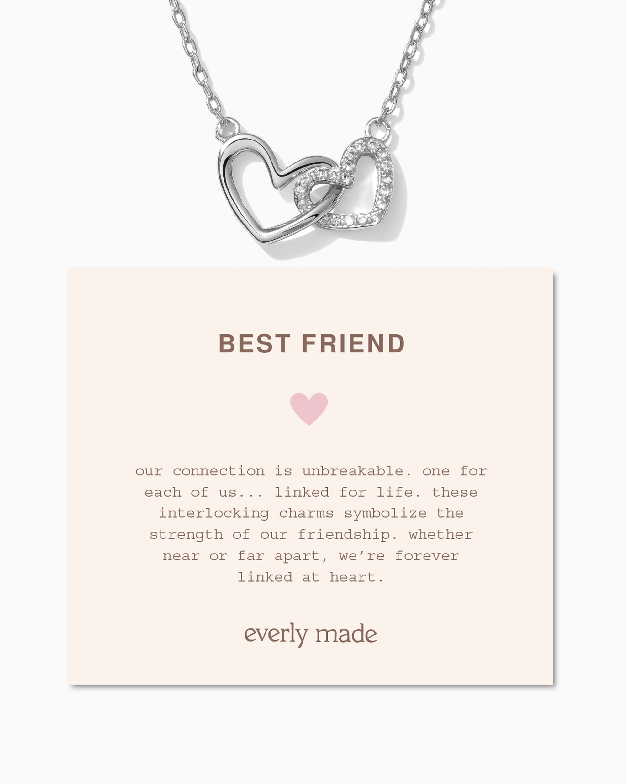 Linked Hearts Necklace • Best Friend