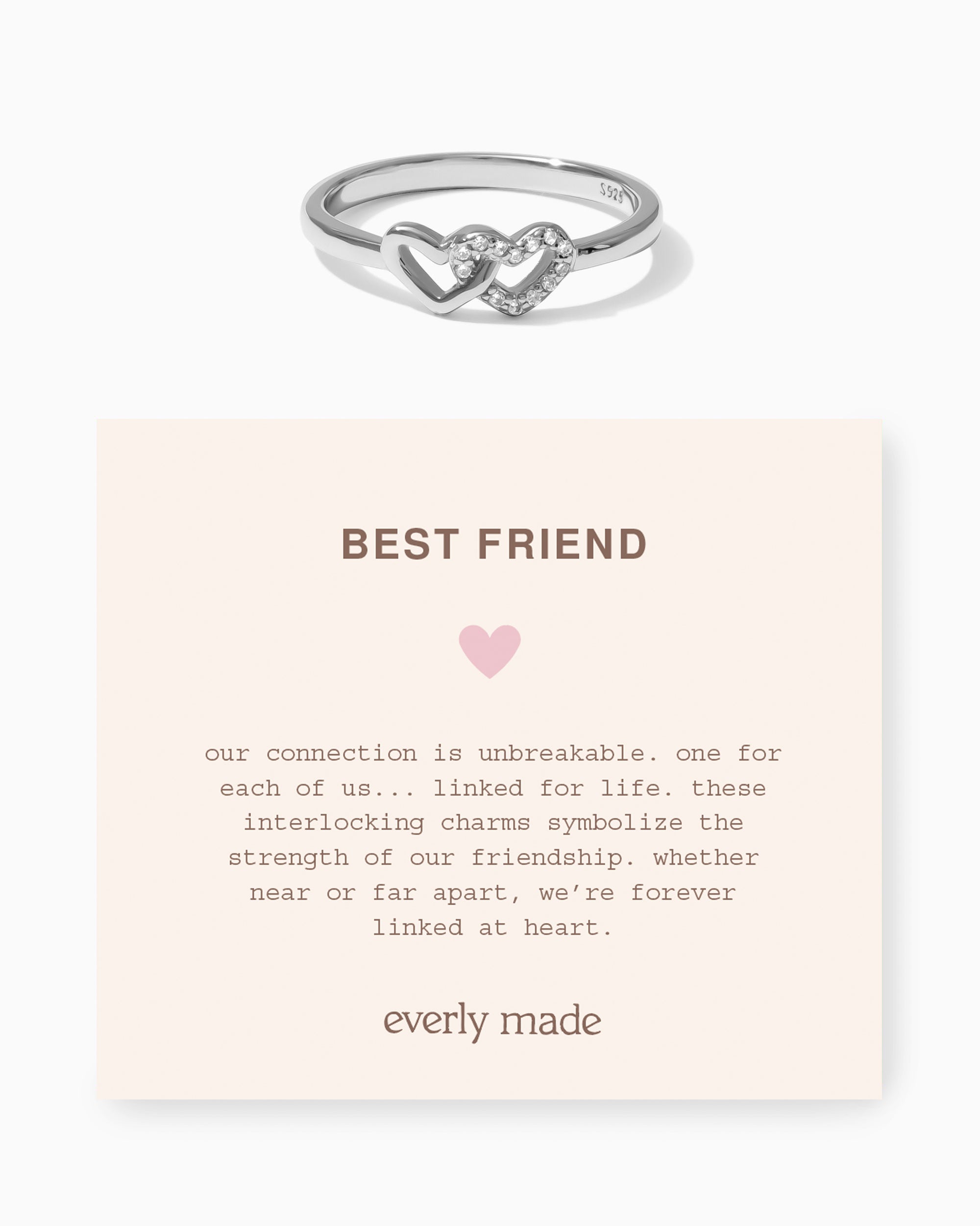 Linked Hearts CZ Ring • Best Friend (Final Sale)