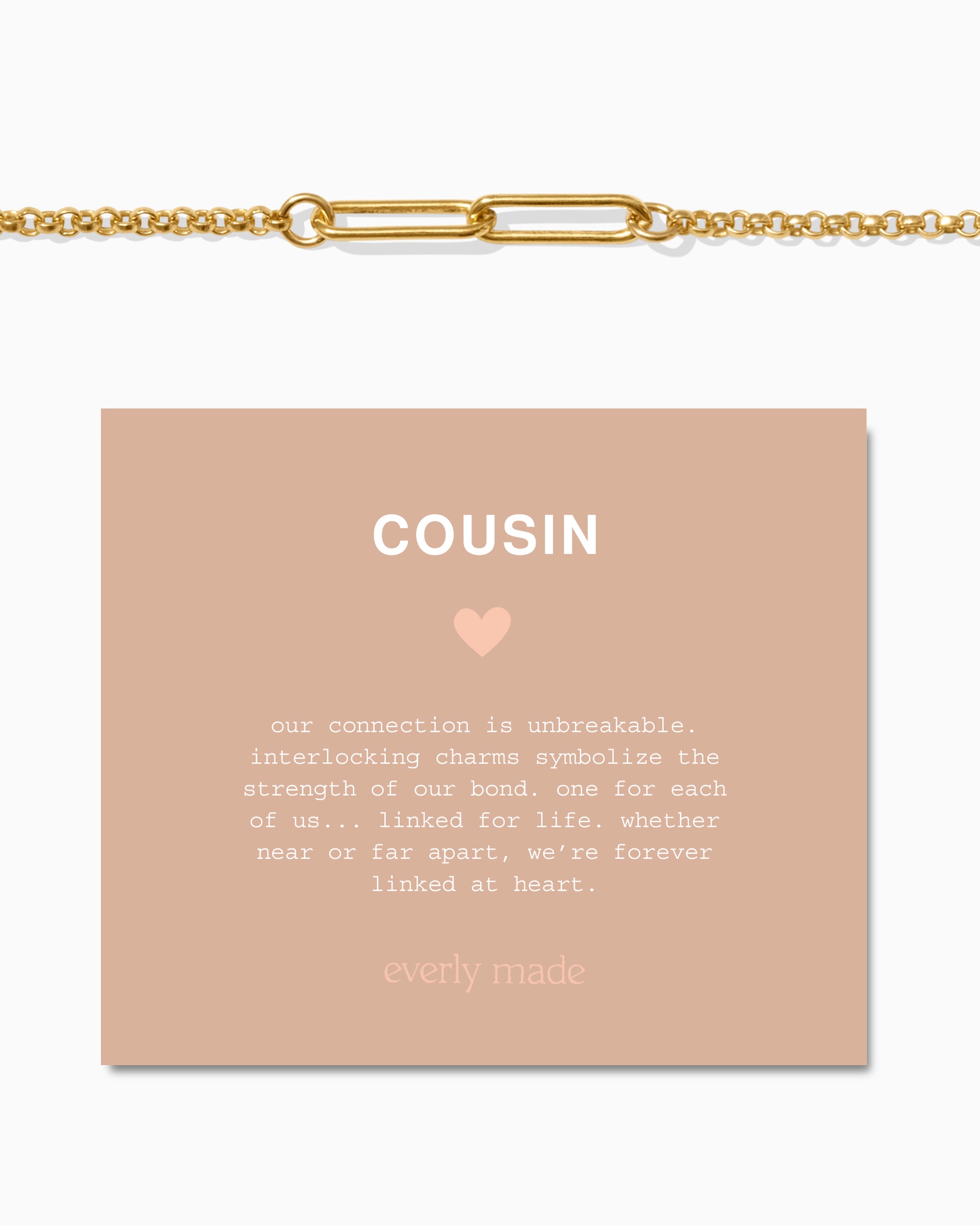 Cousins Bracelet. Bonded Linked Bracelet - Everly Made