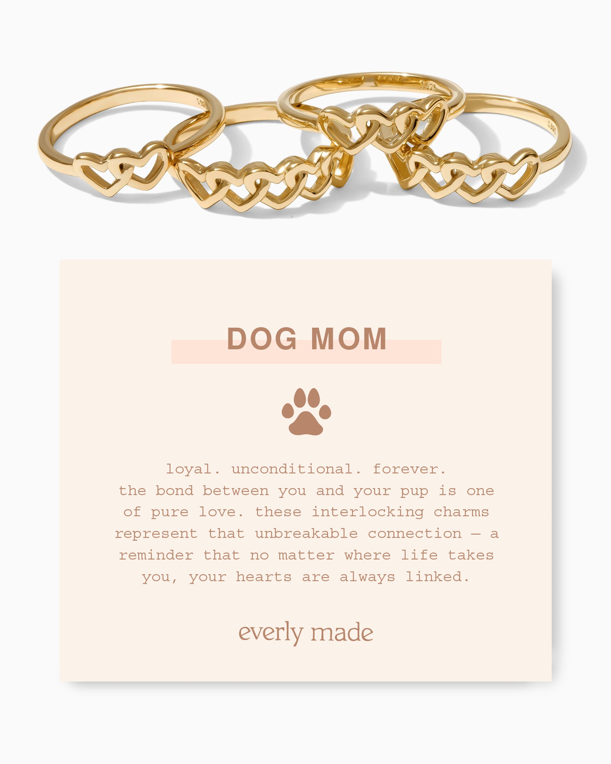 Linked Hearts Ring • Dog Mom