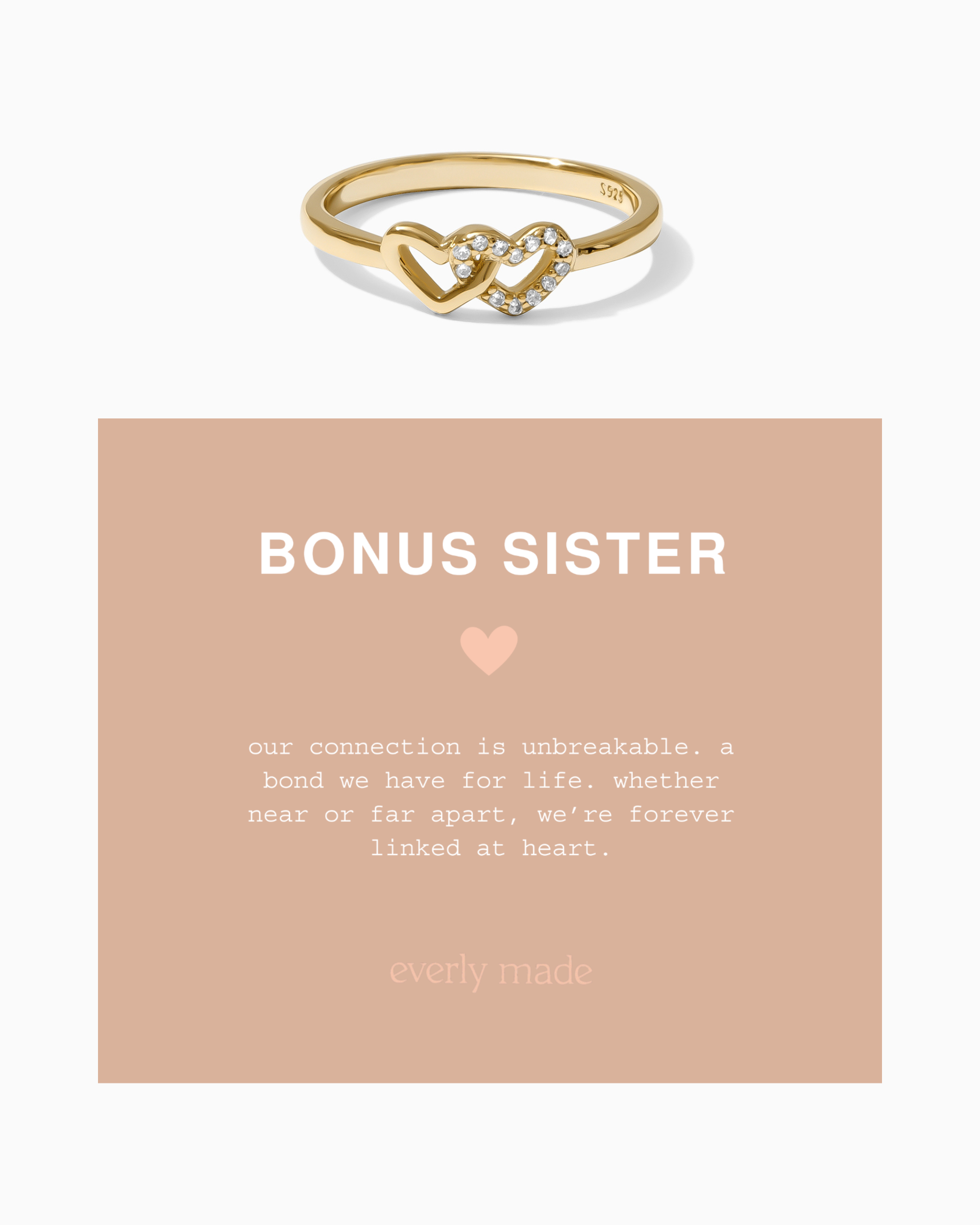 Linked Hearts CZ Ring • Bonus Sister (Final Sale)