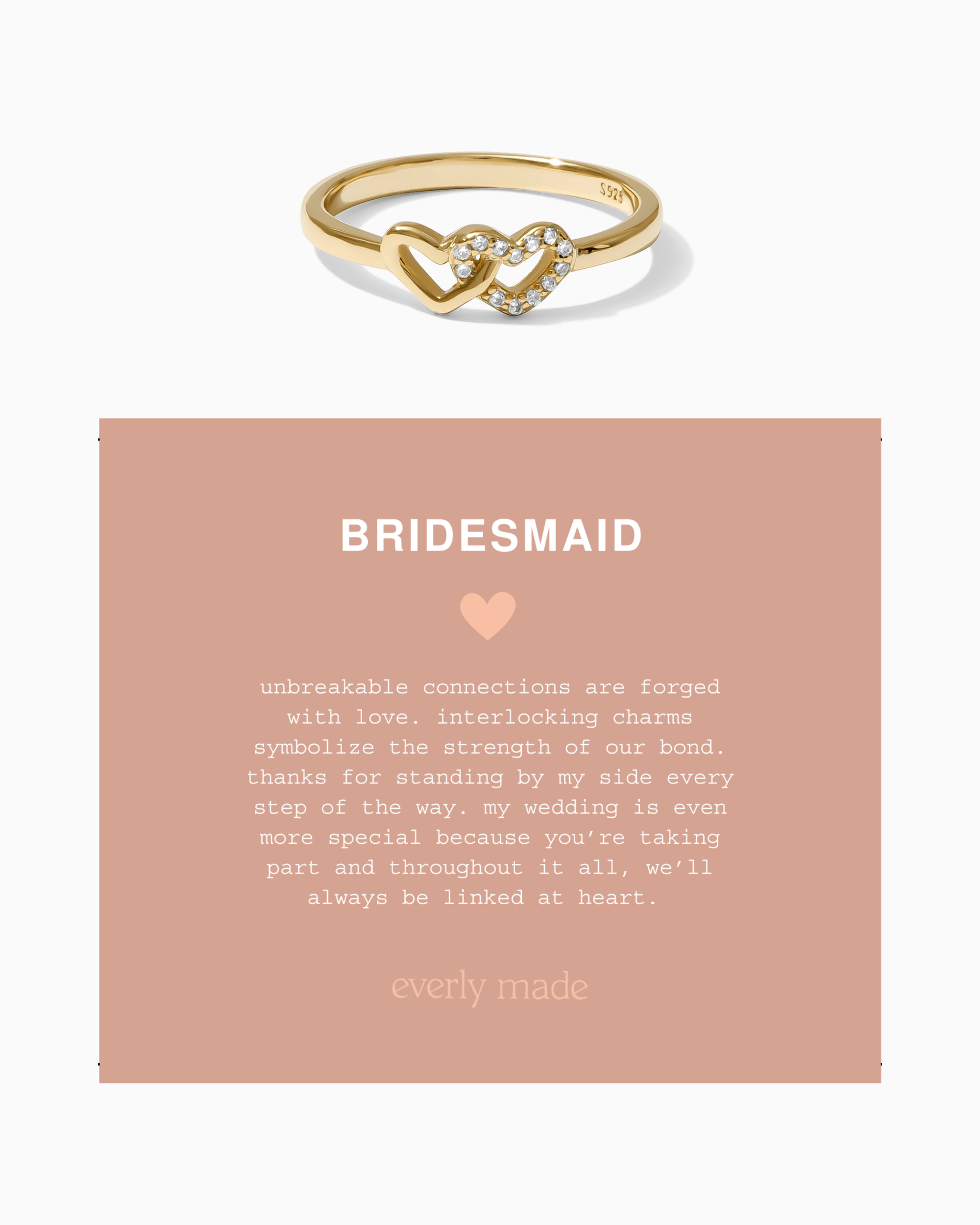 Linked Hearts CZ Ring • Bridesmaid (Final Sale)