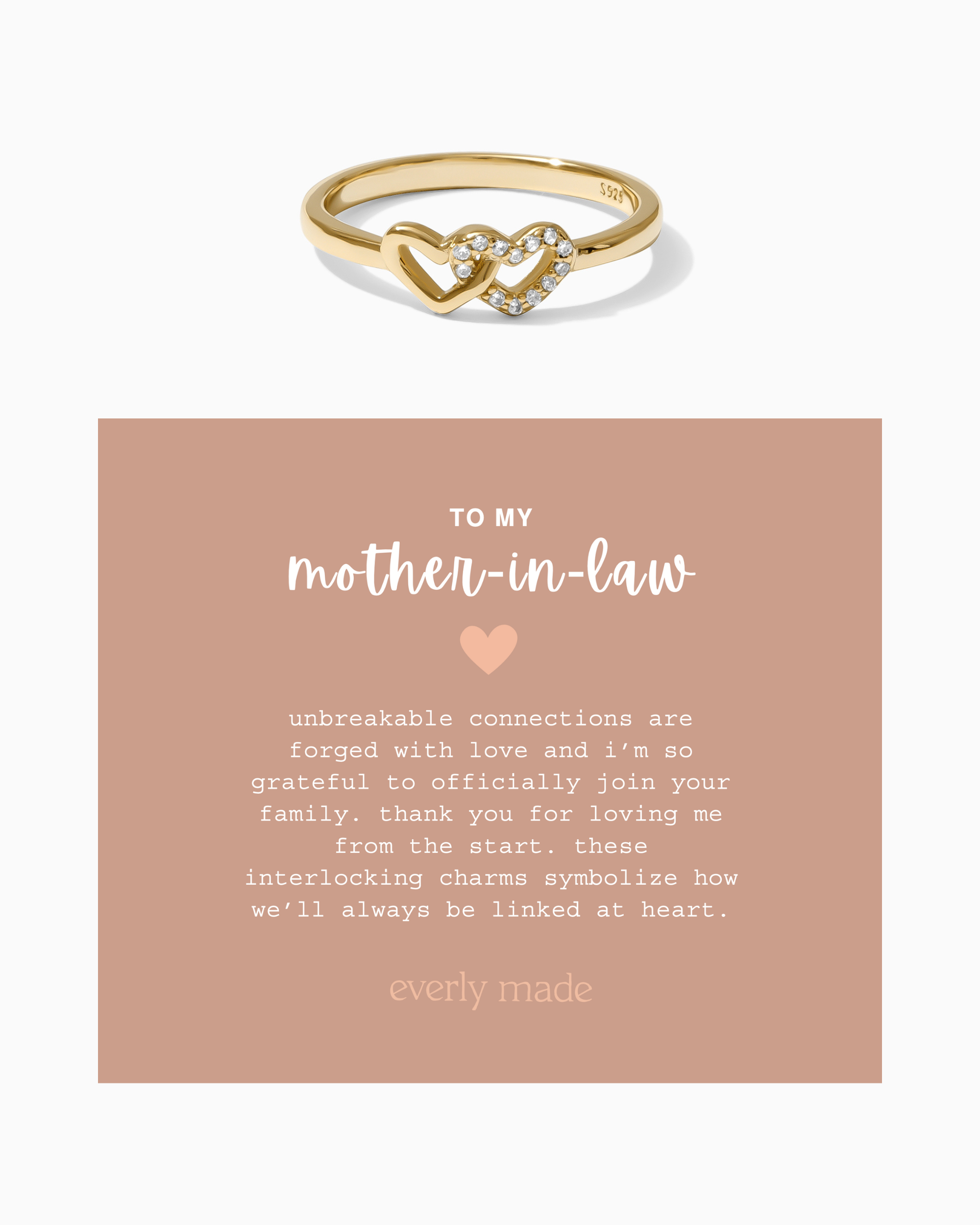 Linked Hearts CZ Ring • Mother-in-Law (Final Sale)