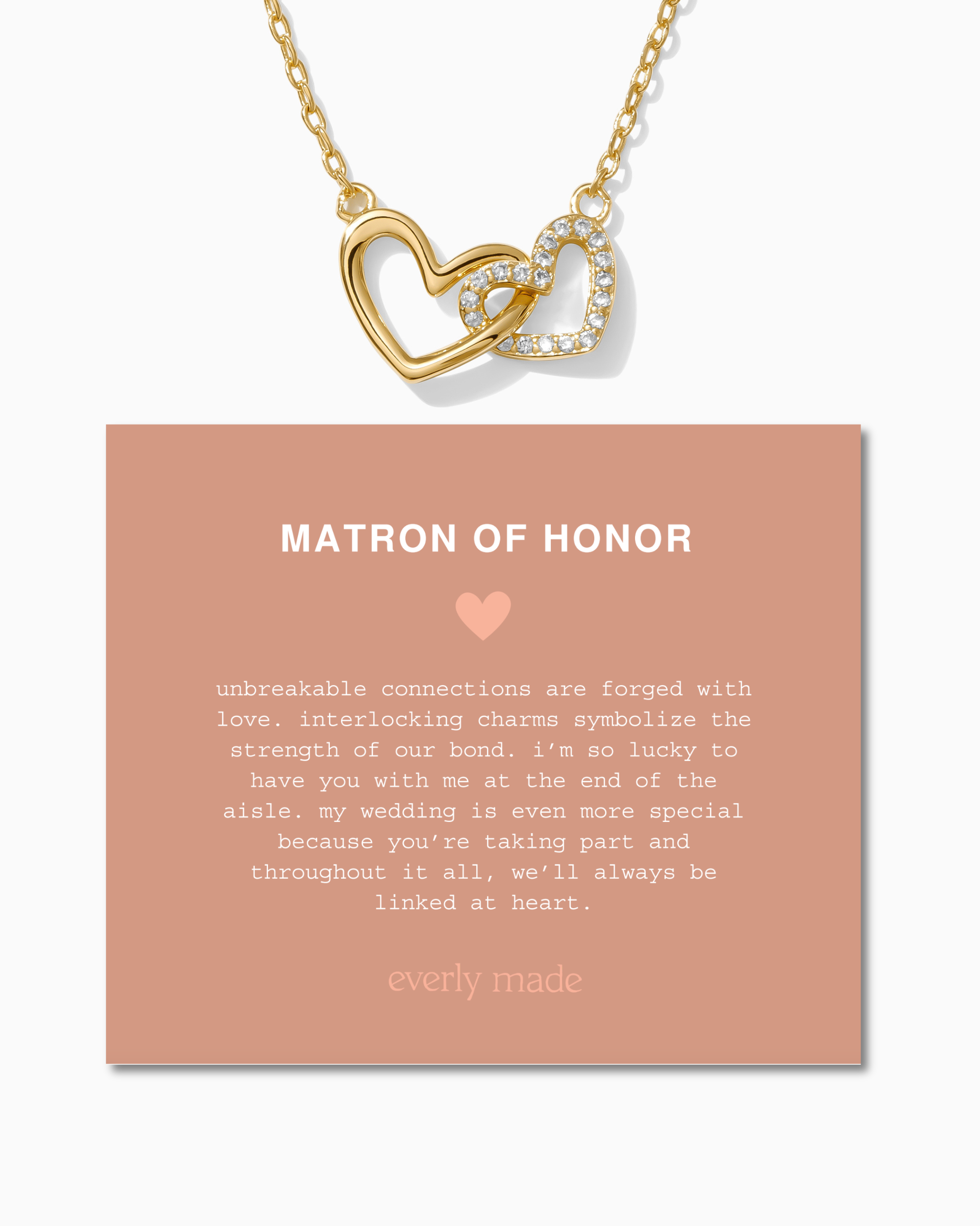 Linked Hearts Necklace • Matron of Honor