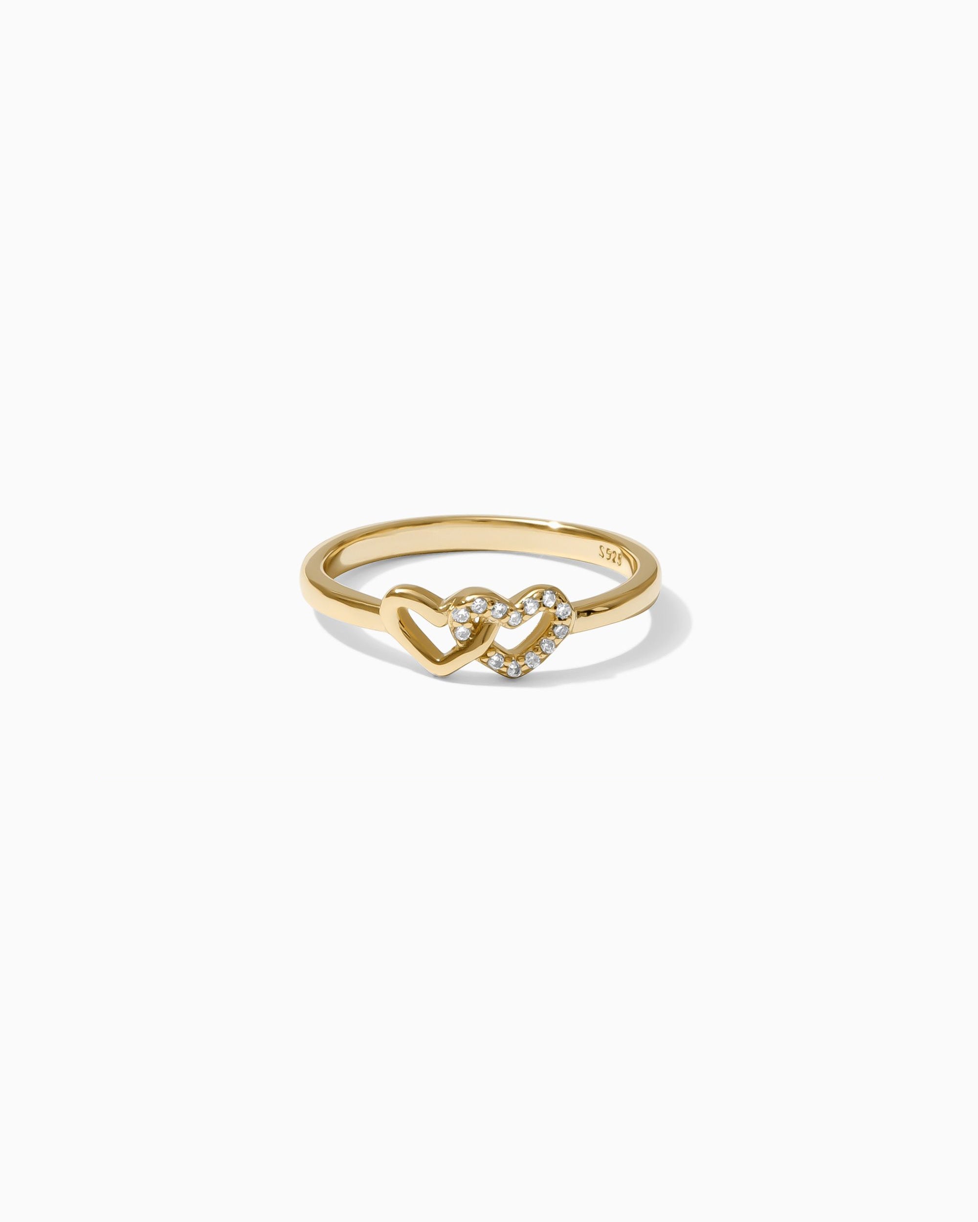 Linked Hearts CZ Ring (Final Sale)