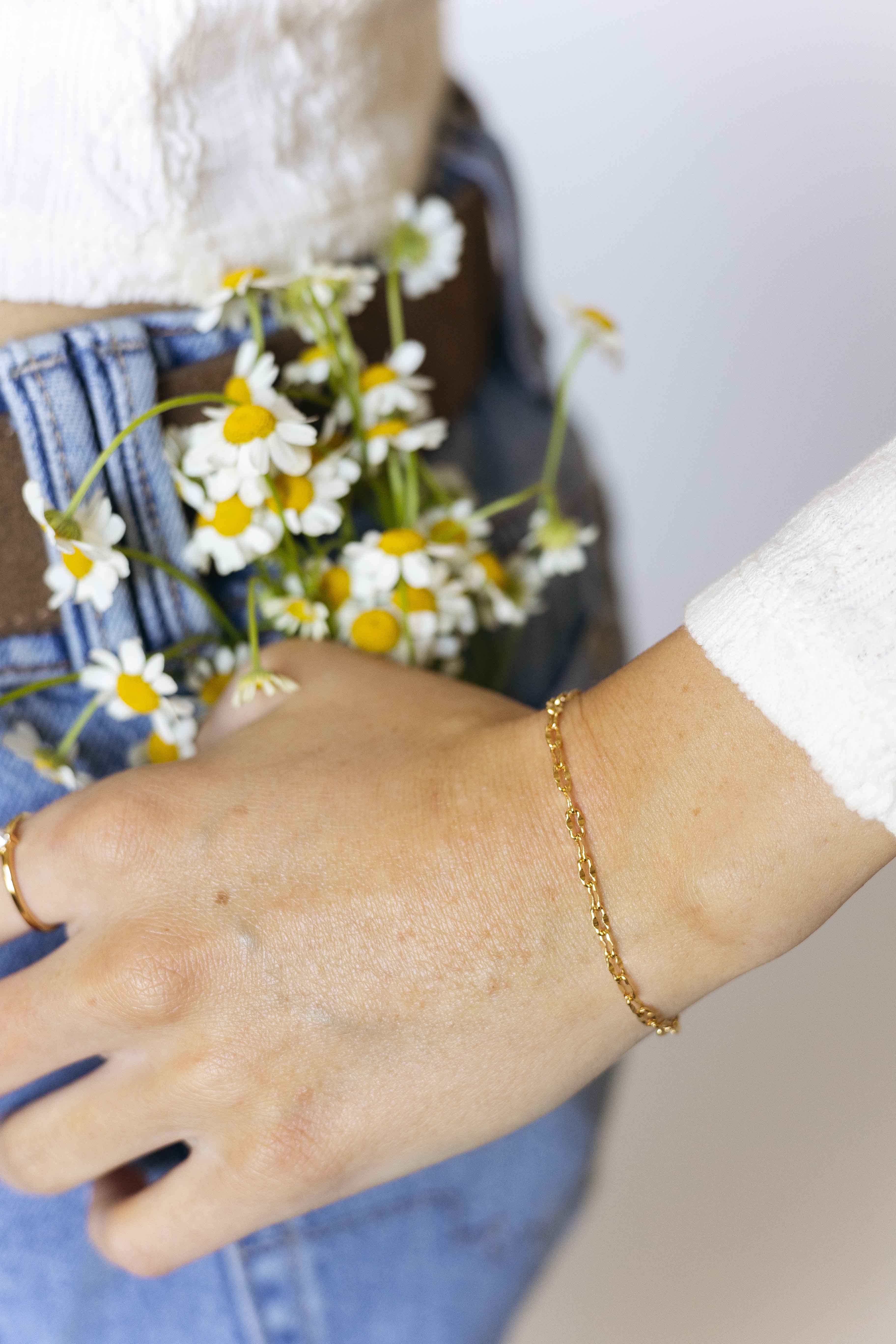 Delaney Dapped Cable Chain Bracelet