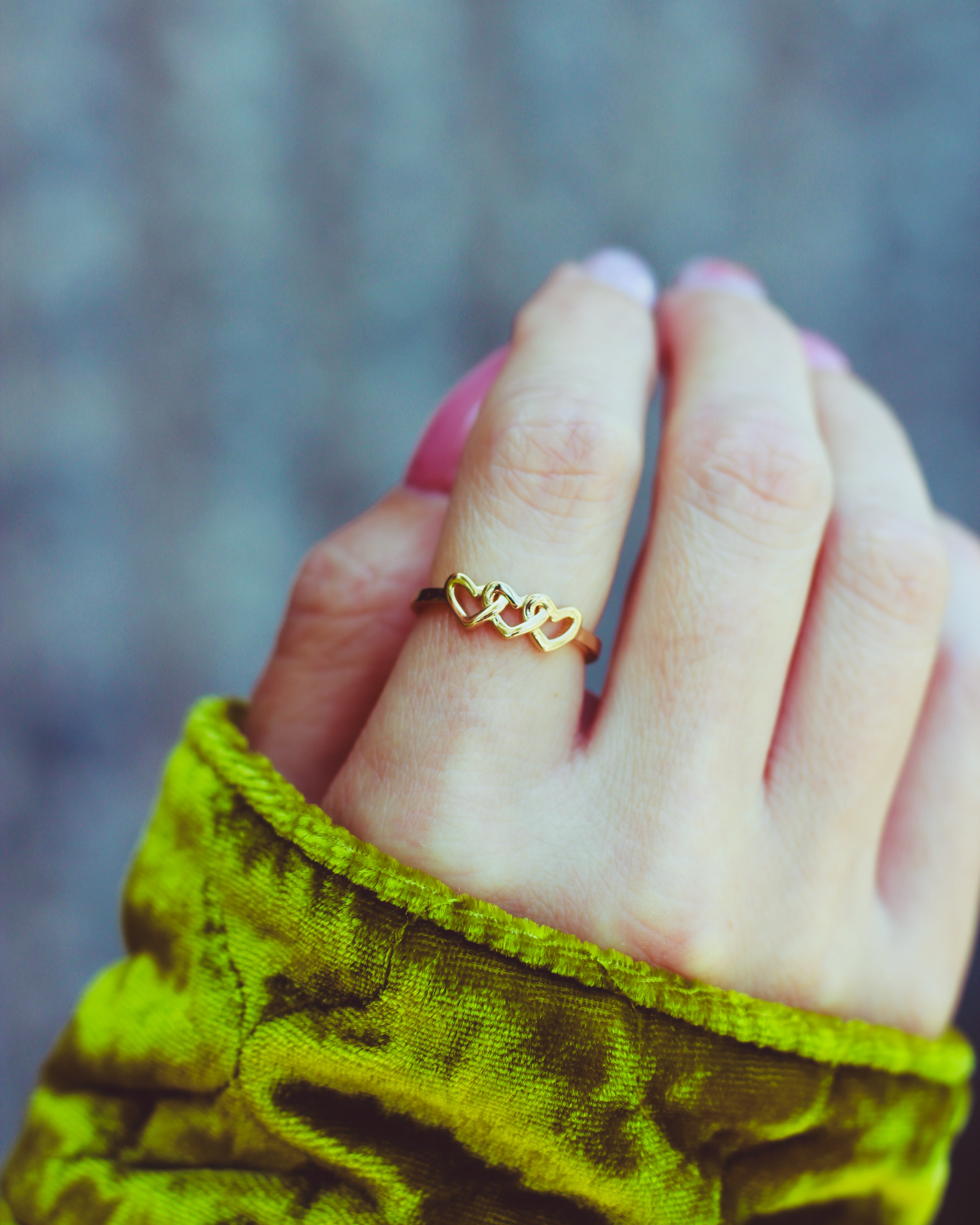 Linked Hearts Ring • Thank You