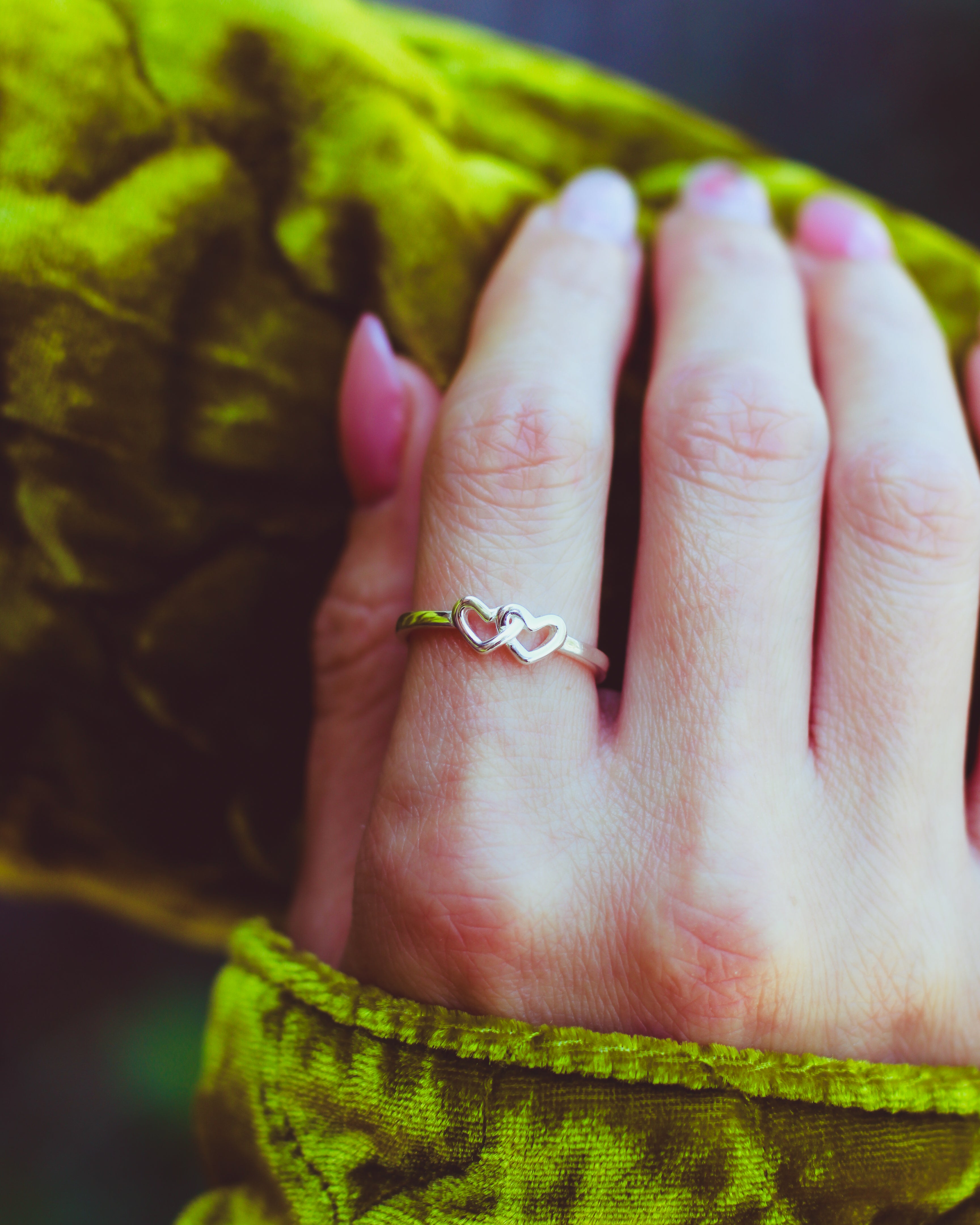 Linked Hearts Ring • Cat Mom