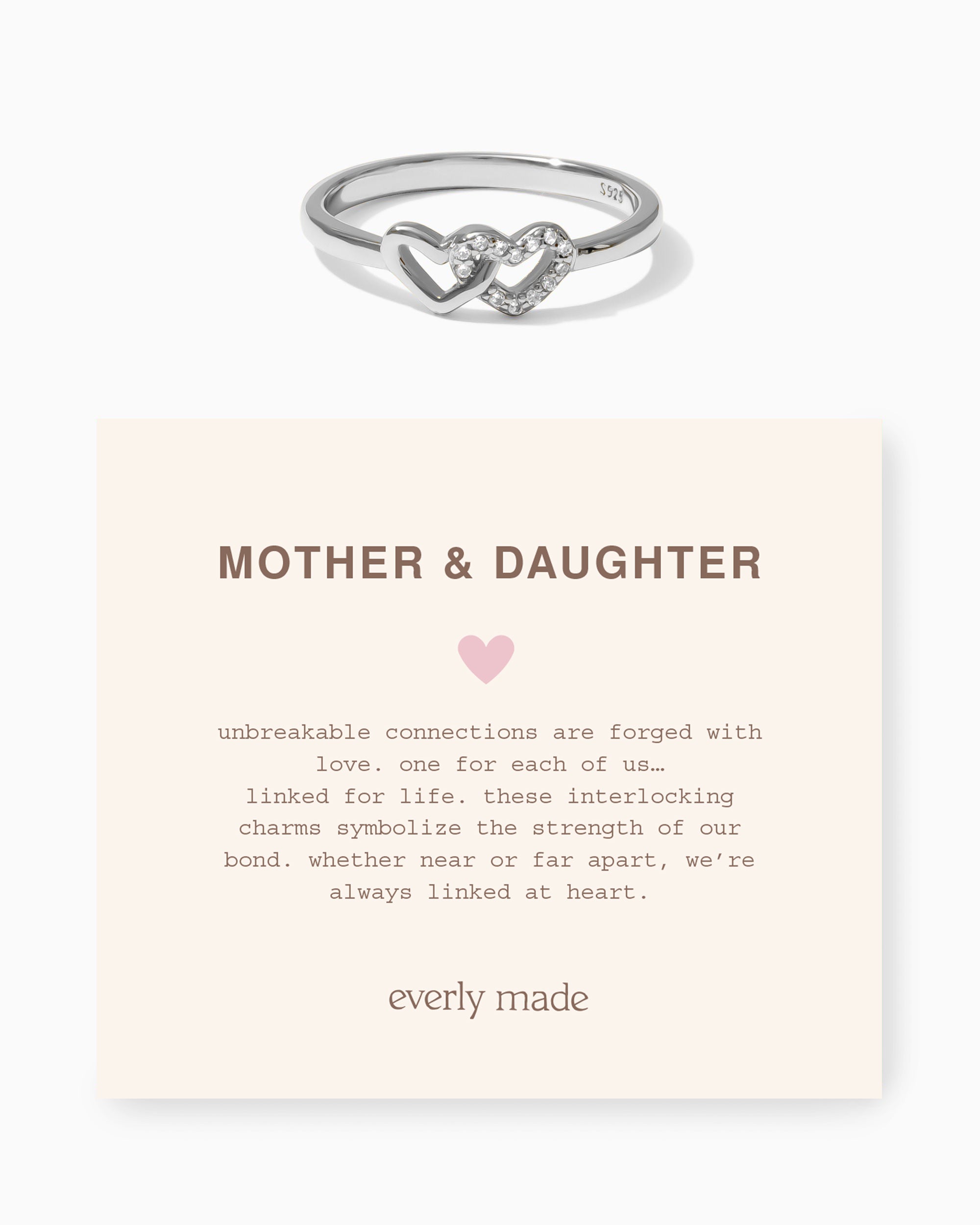 Linked Hearts CZ Ring • Mother & Daughter (Final Sale)