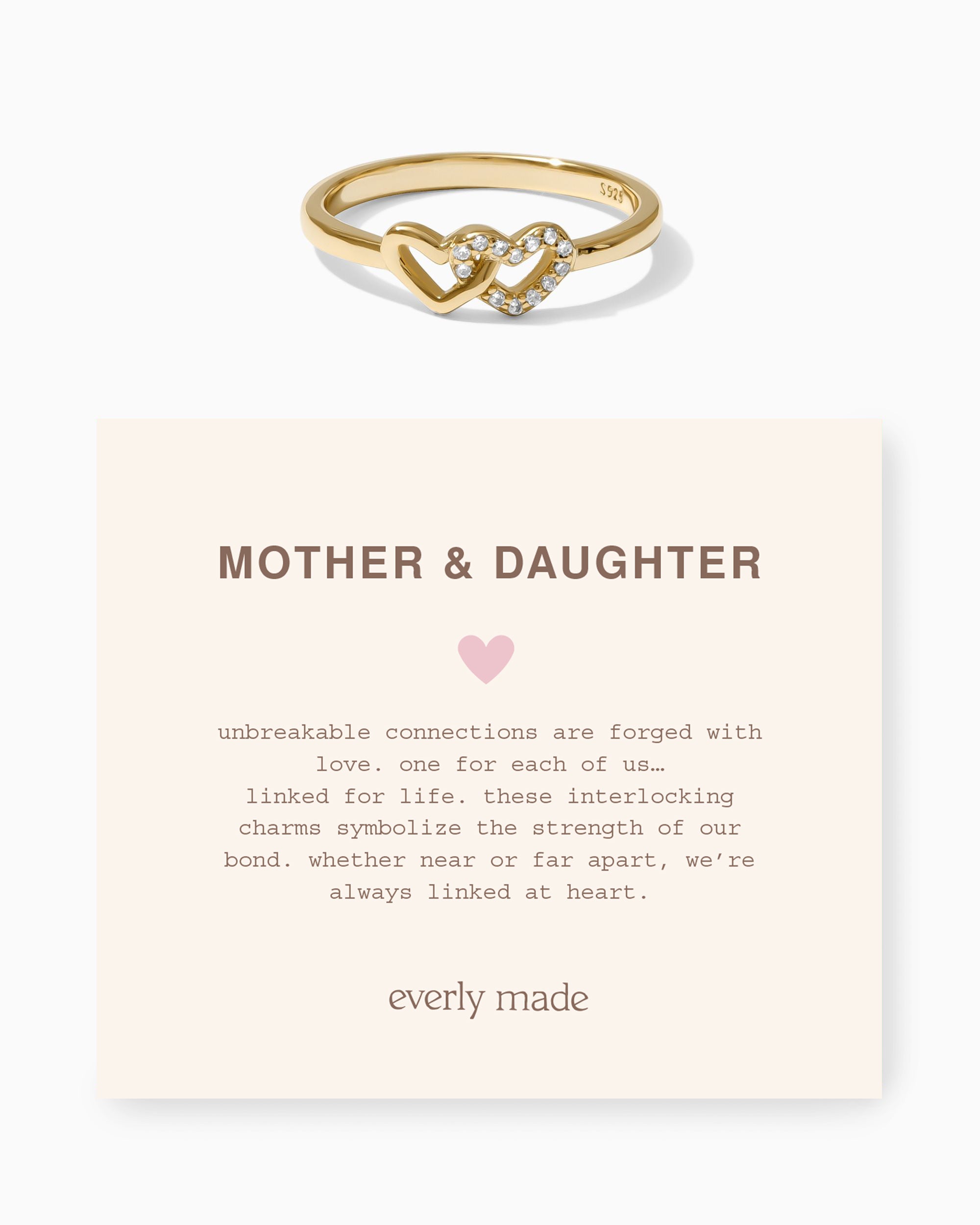 Linked Hearts CZ Ring • Mother & Daughter (Final Sale)