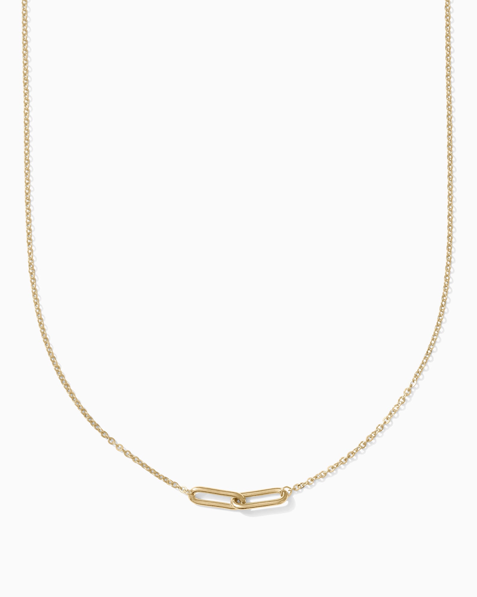 Two Link Necklace • 14k Solid Gold