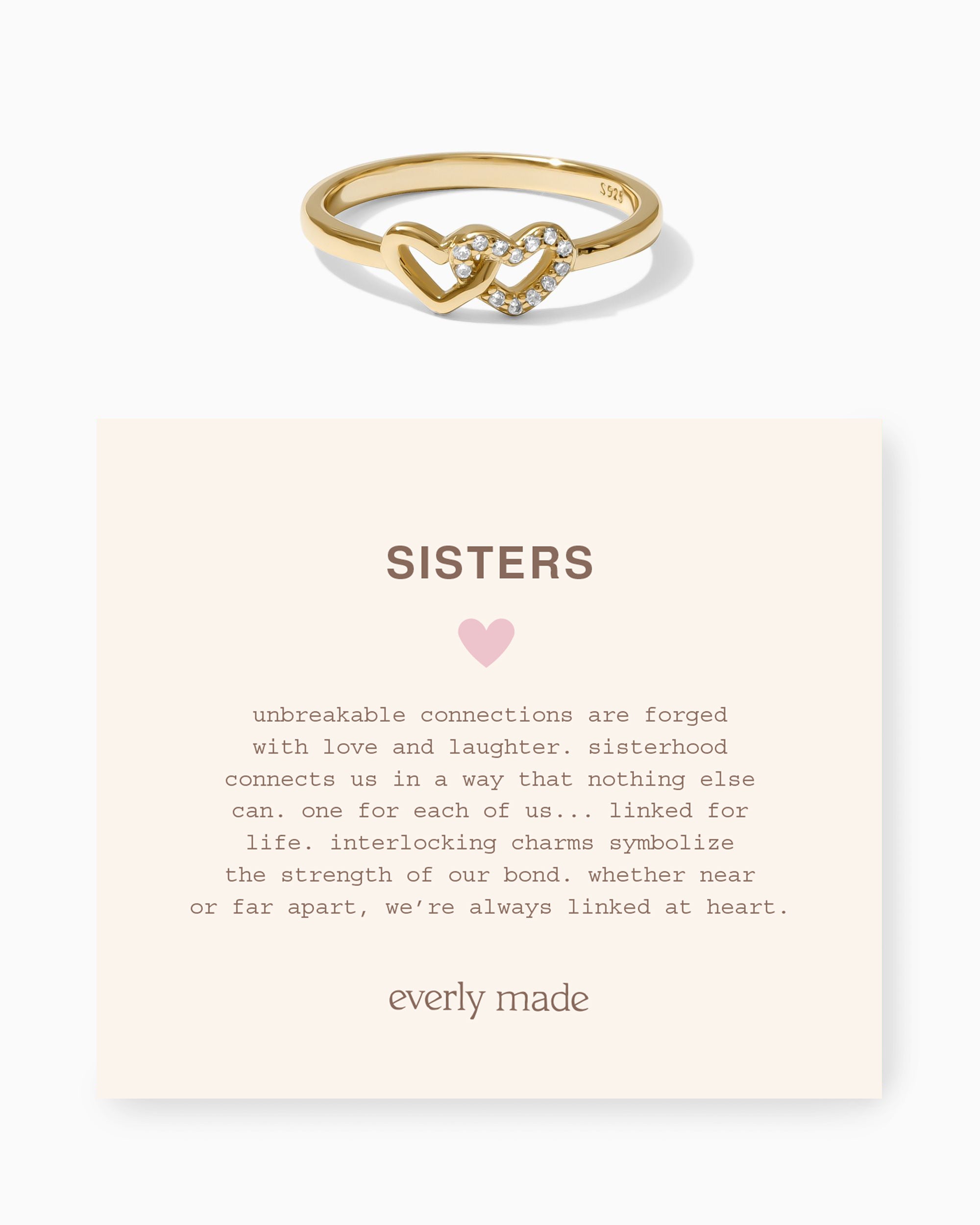 Linked Hearts CZ Ring • Sisters (Final Sale)
