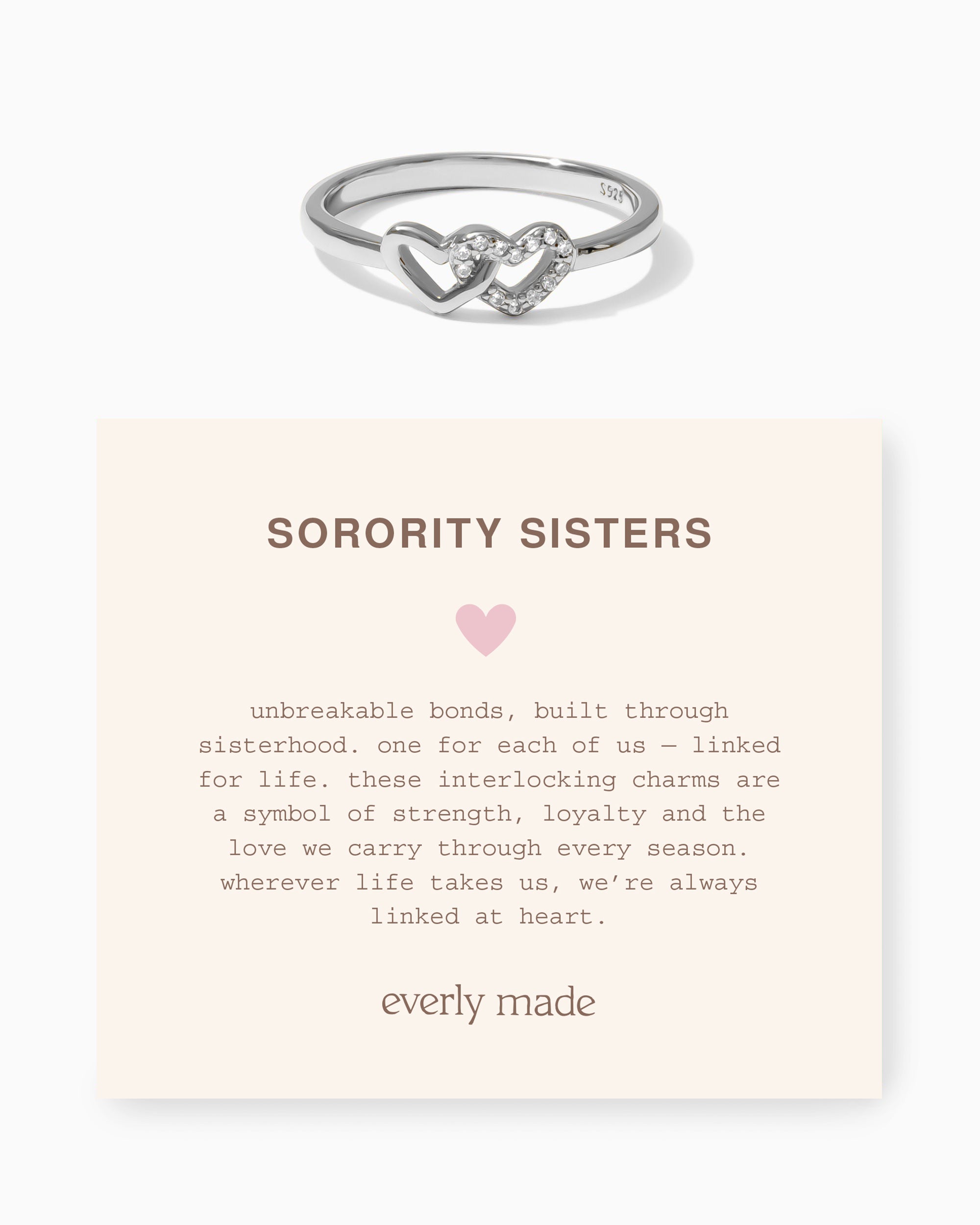 Linked Hearts CZ Ring • Sorority Sisters (Final Sale)