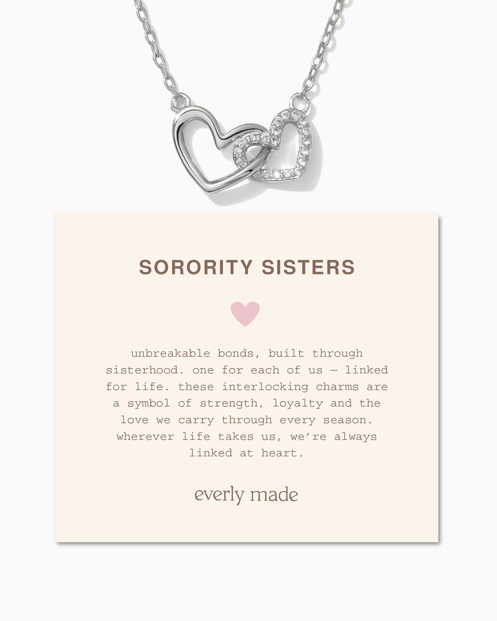 Linked Hearts Necklace • Sorority Sister