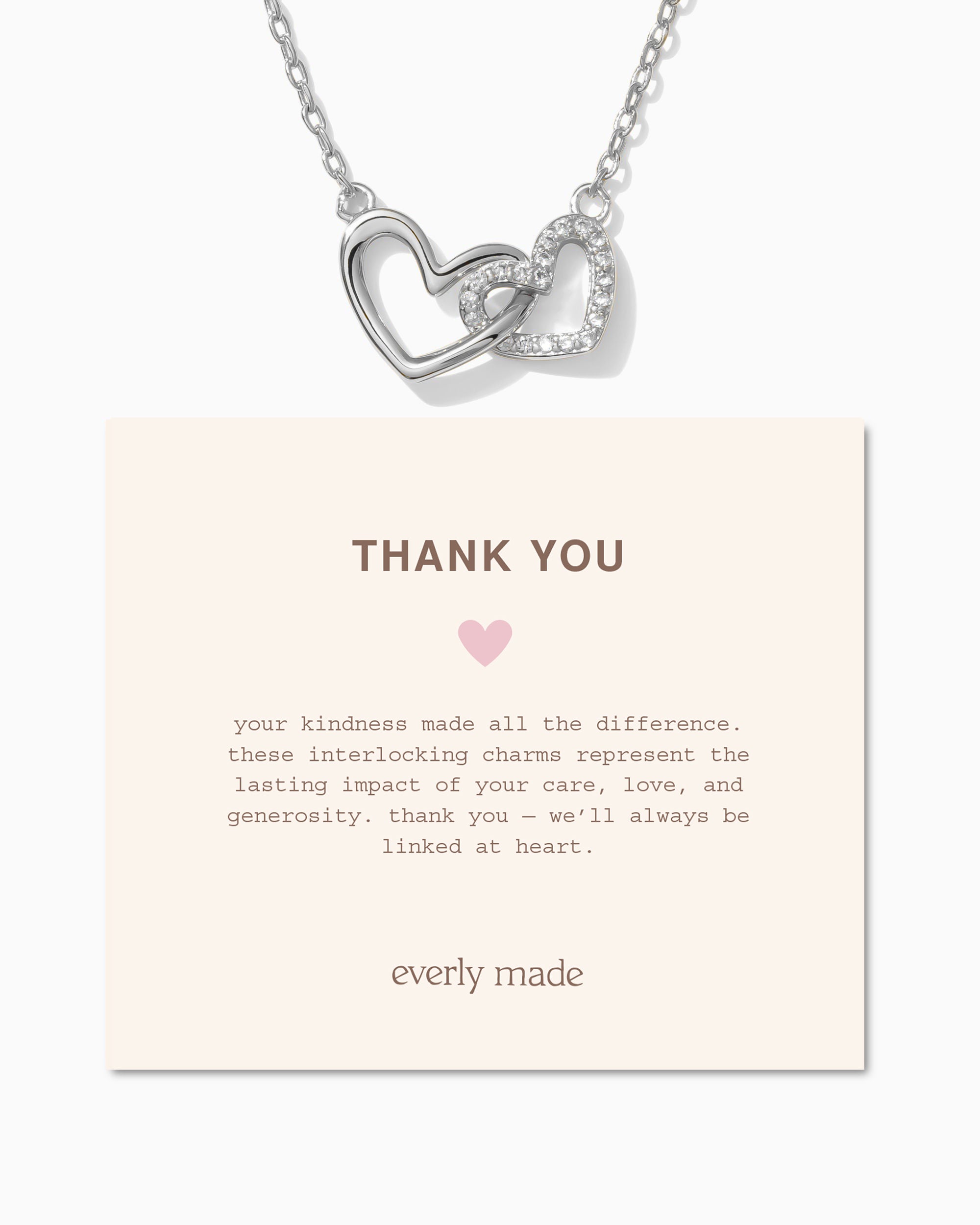 Linked Hearts Necklace • Thank You