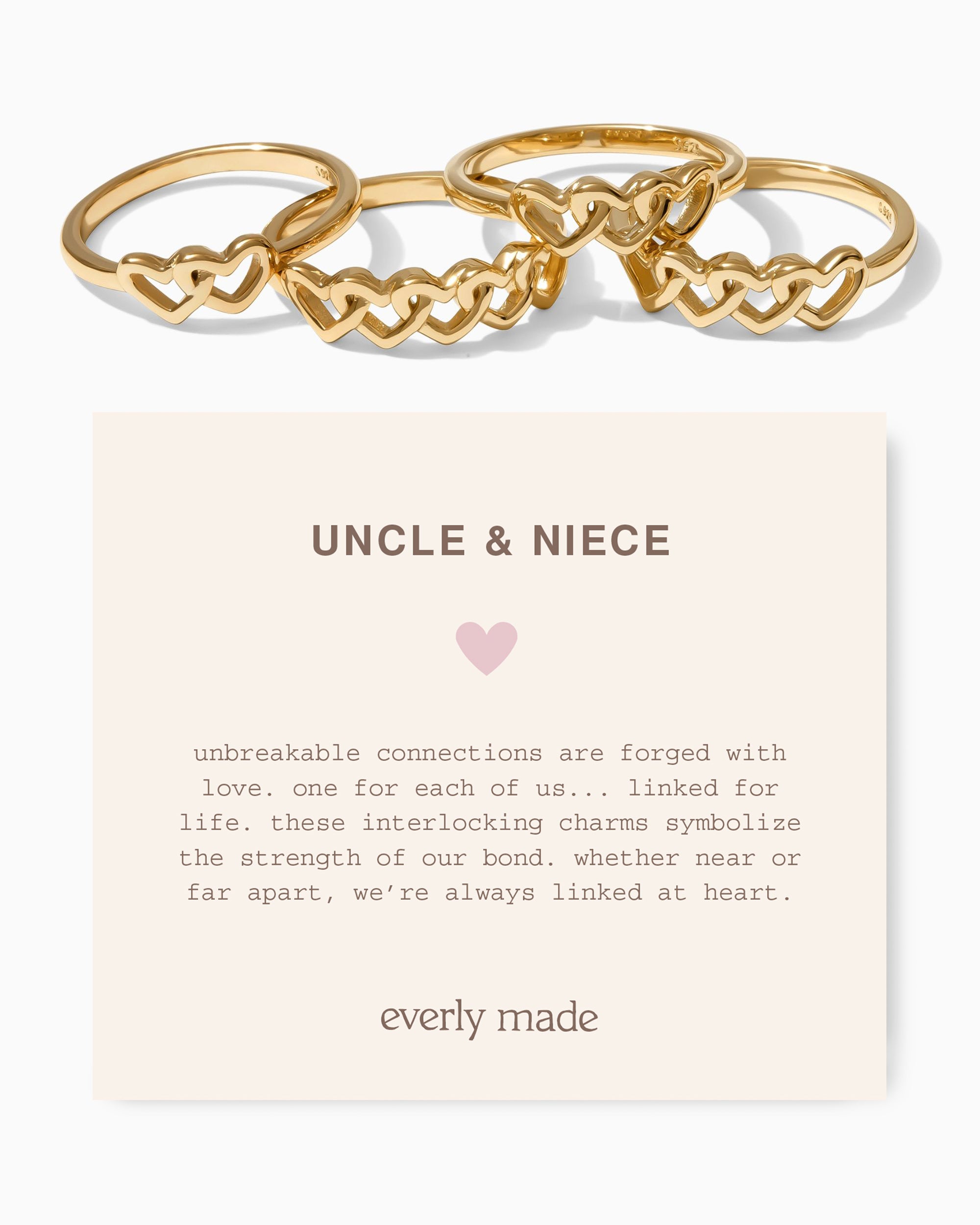 Linked Hearts Ring • Uncle & Niece