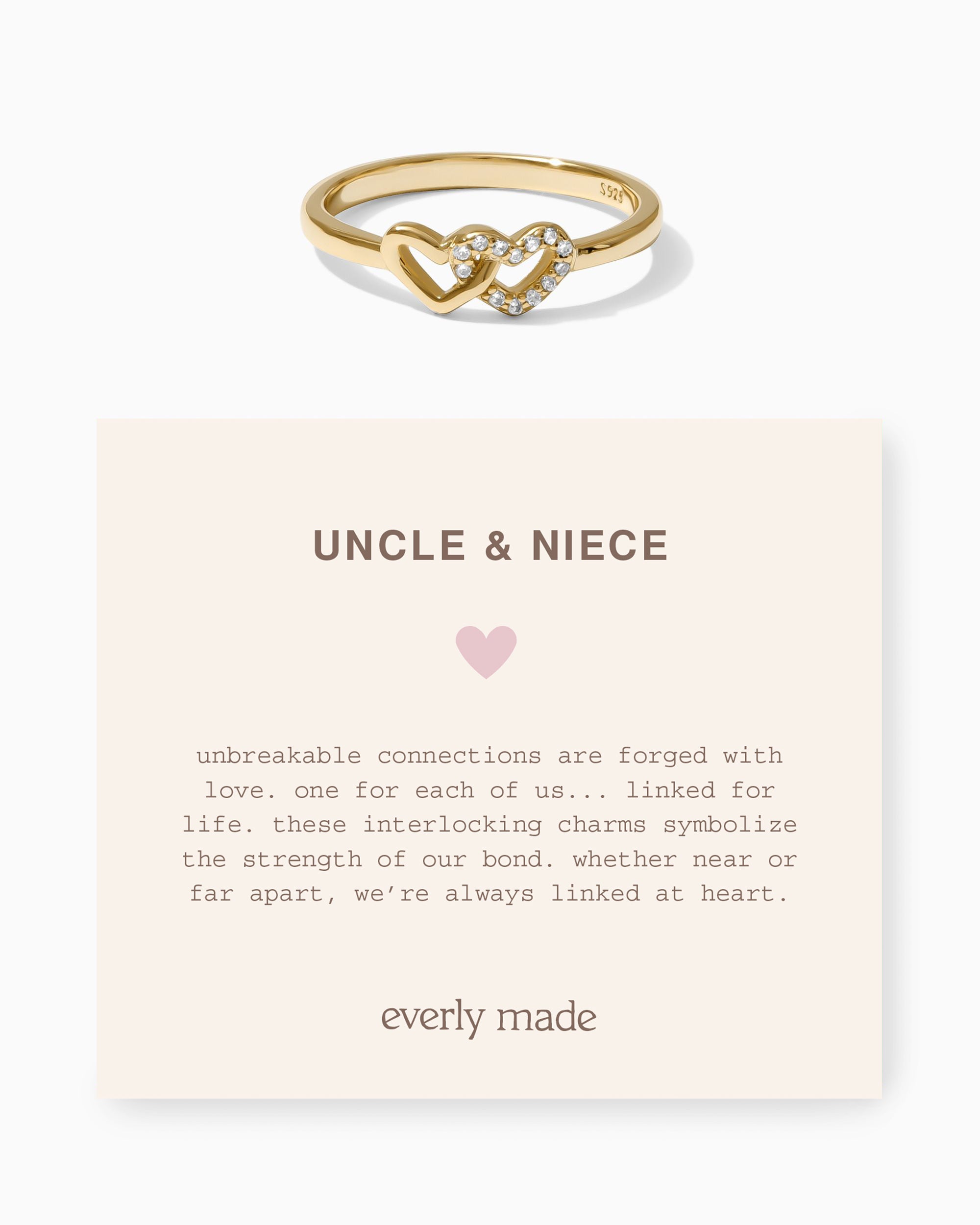 Linked Hearts CZ Ring • Uncle & Niece (Final Sale)