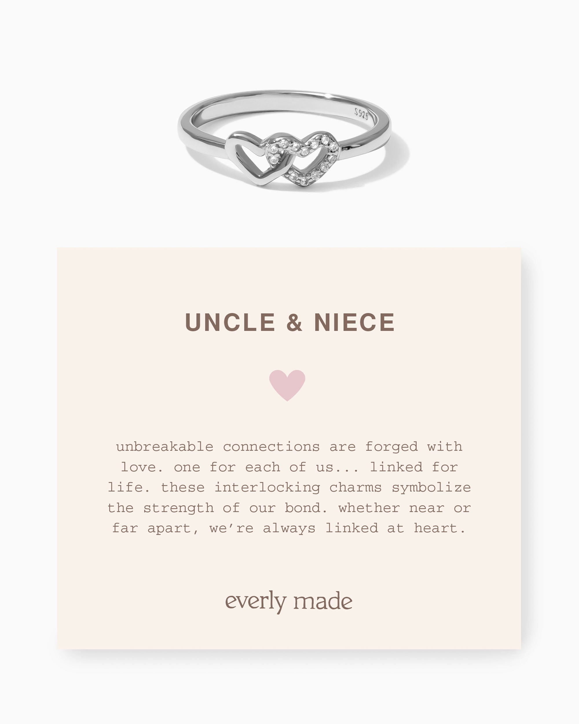 Linked Hearts CZ Ring • Uncle & Niece (Final Sale)