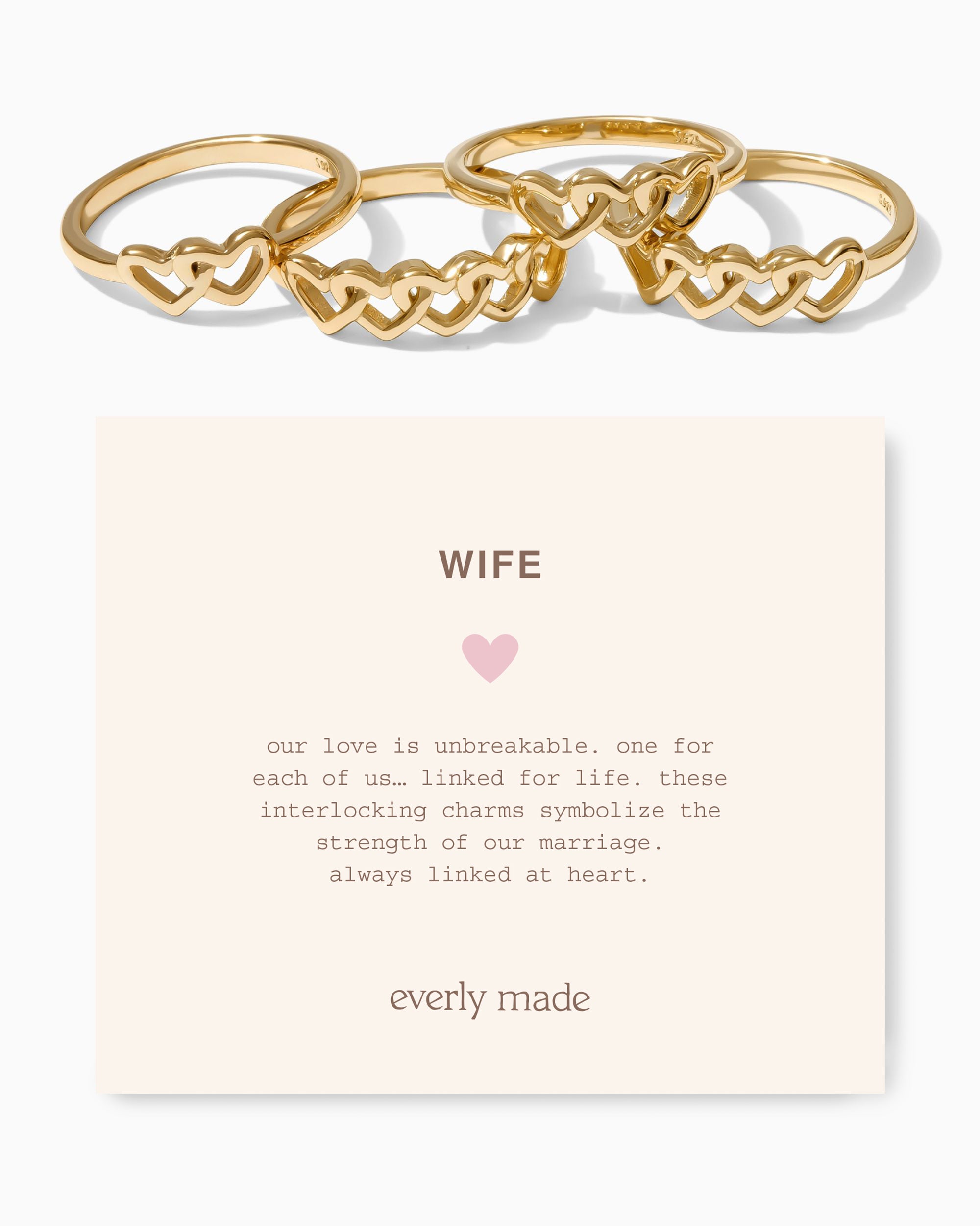 Linked Hearts Ring • Wife