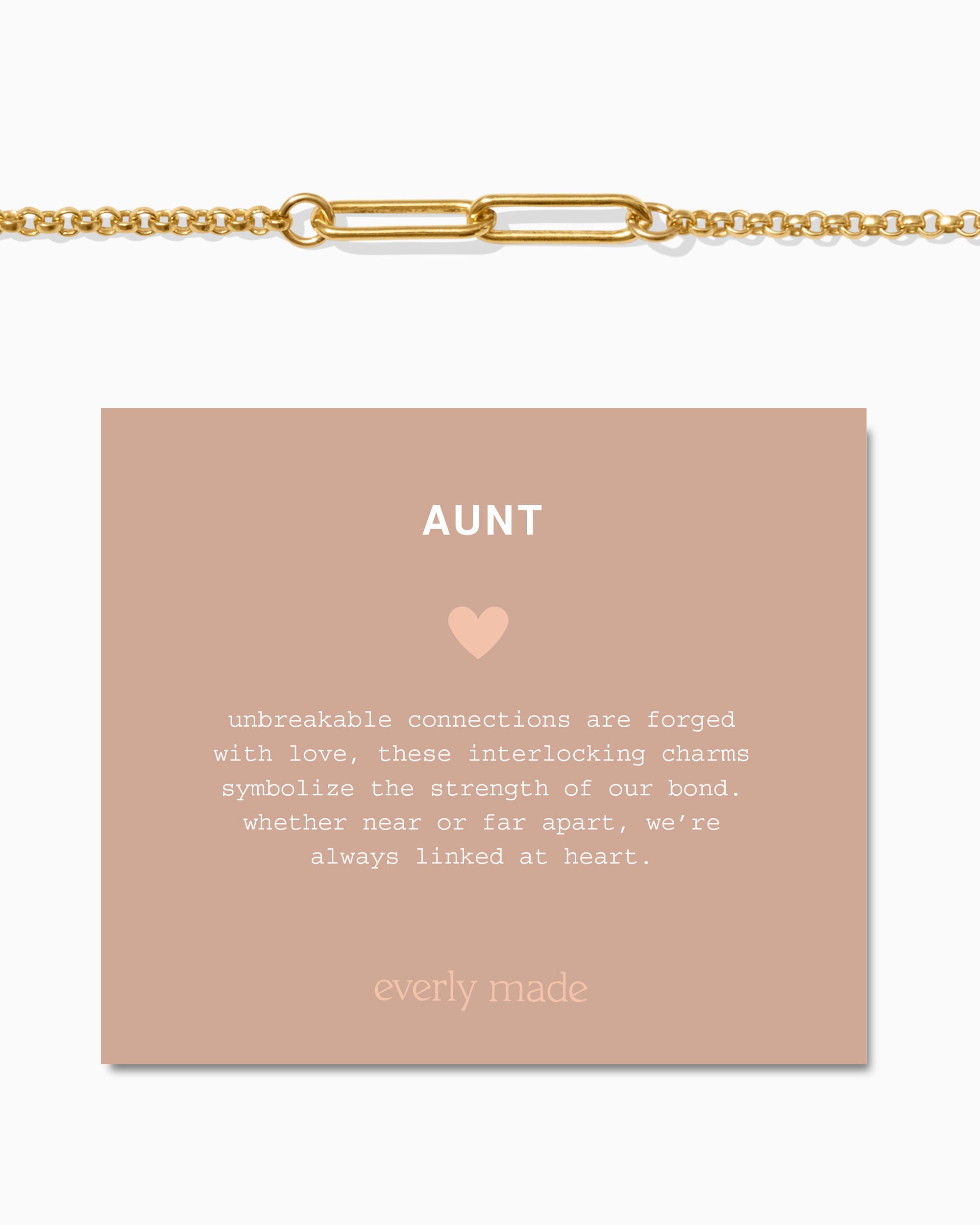 Linked Bracelet for Aunt. Gift for Aunt - Everly Made