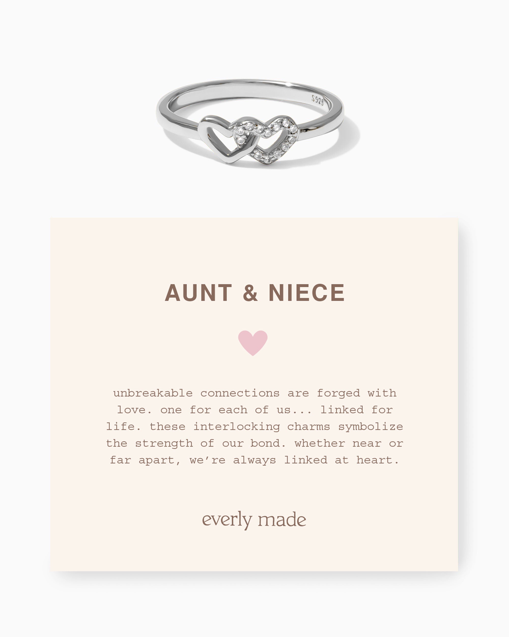 Linked Hearts CZ Ring • Aunt & Niece (Final Sale)