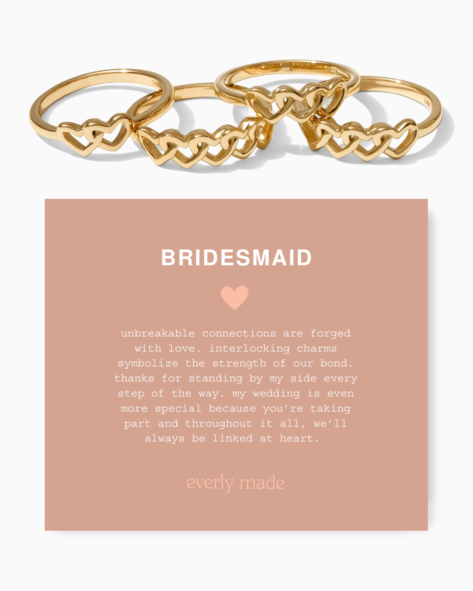Linked Hearts Ring • Bridesmaid