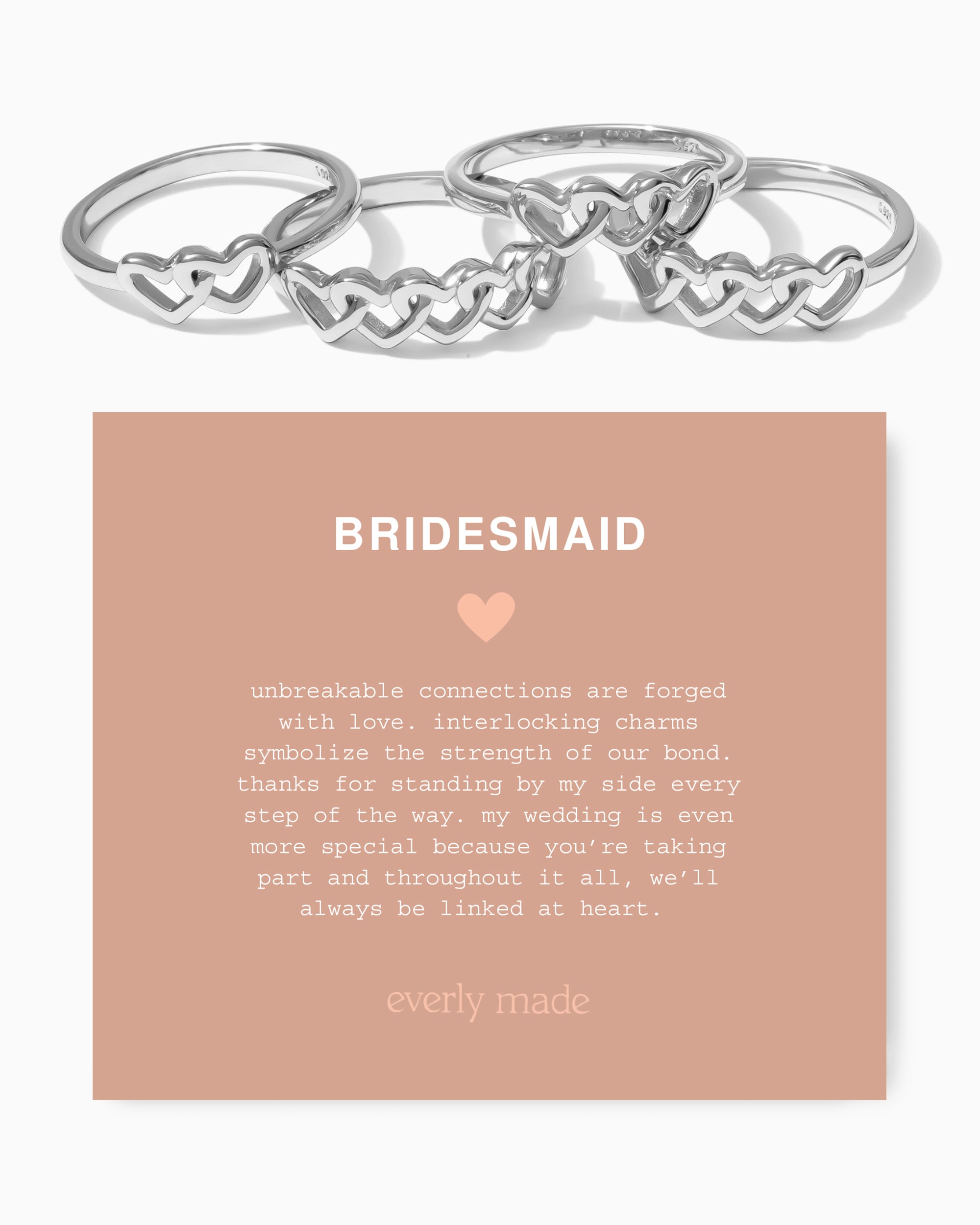 Linked Hearts Ring • Bridesmaid