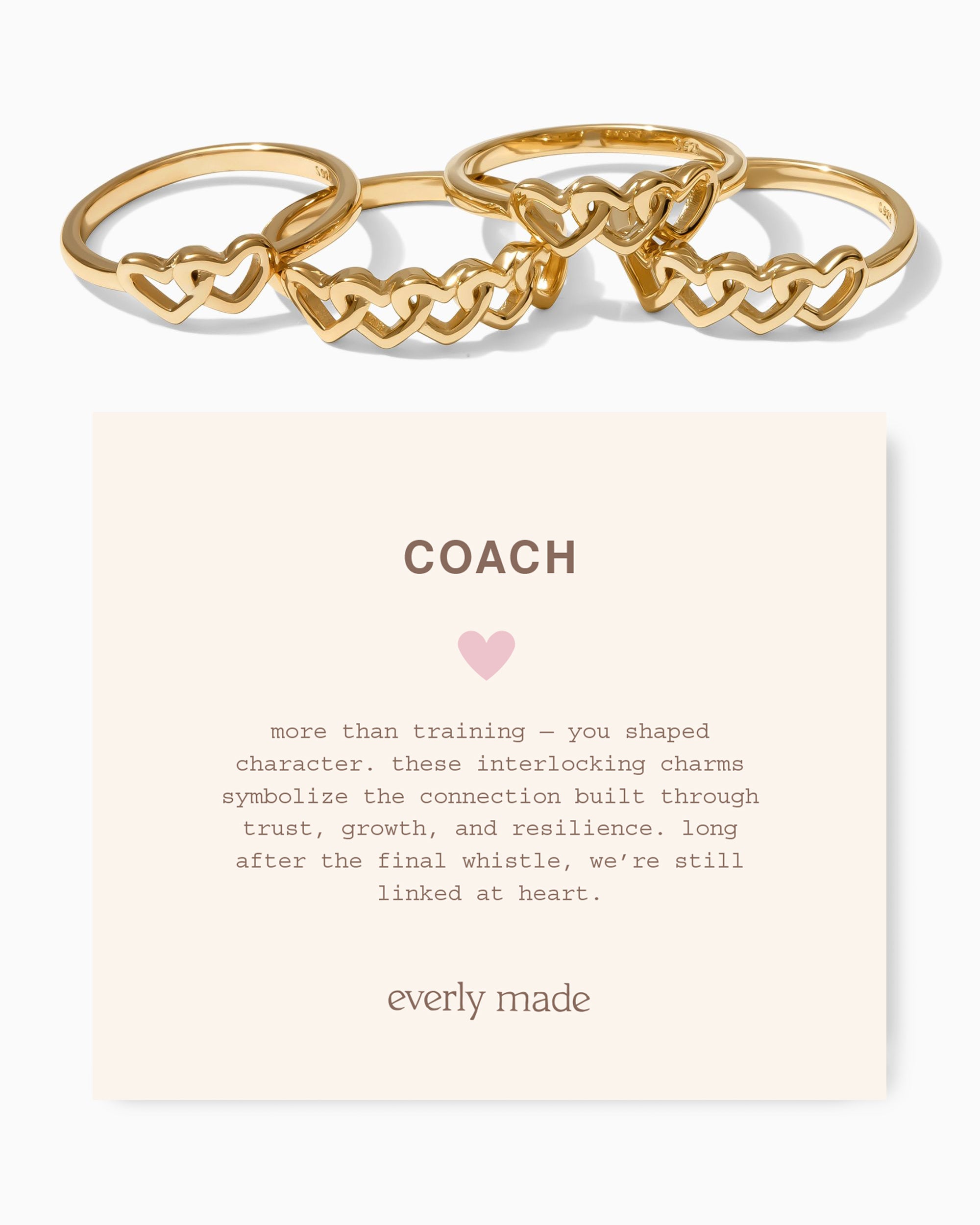 Linked Hearts Ring • Coach