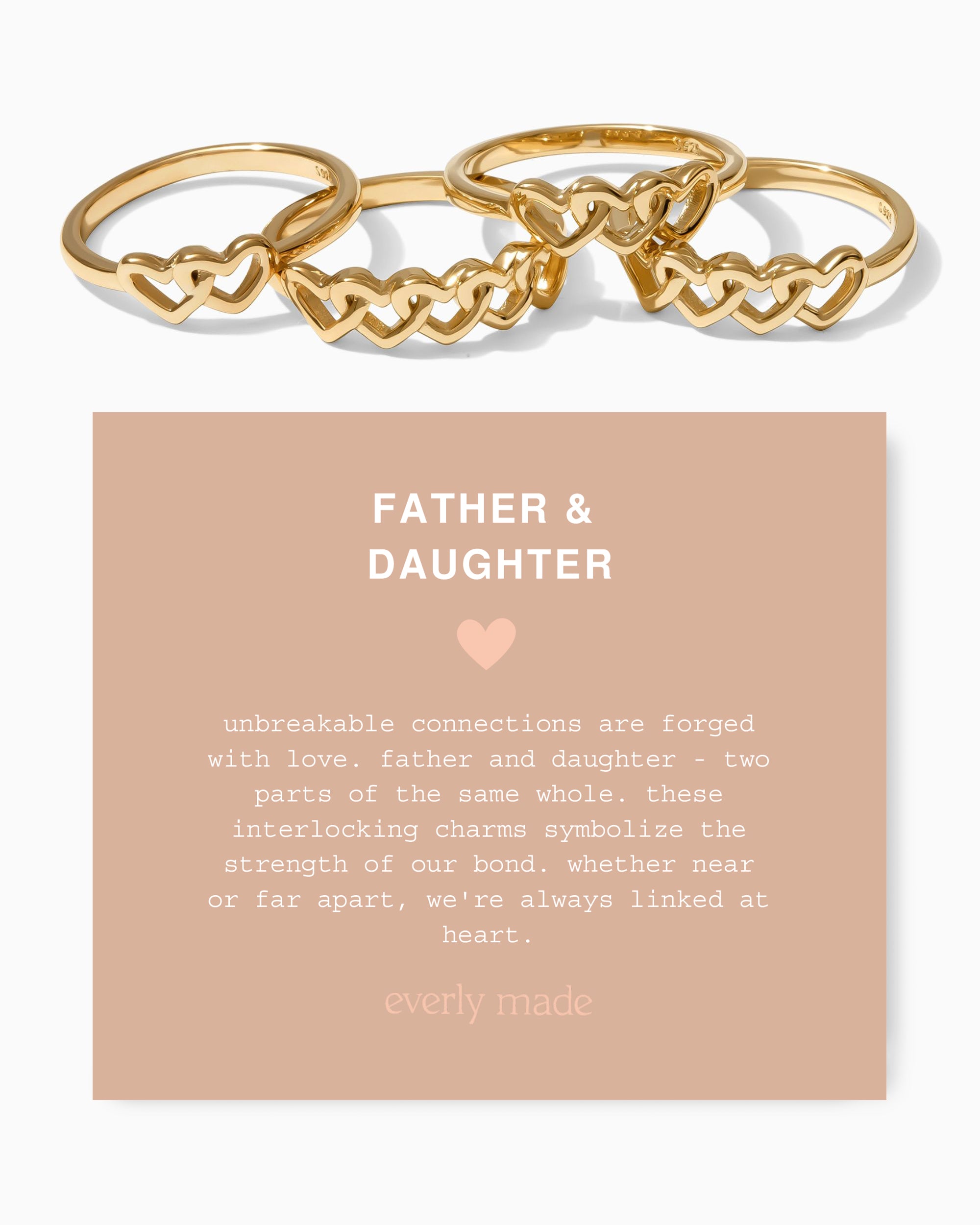 Linked Hearts Ring • Father & Daughter