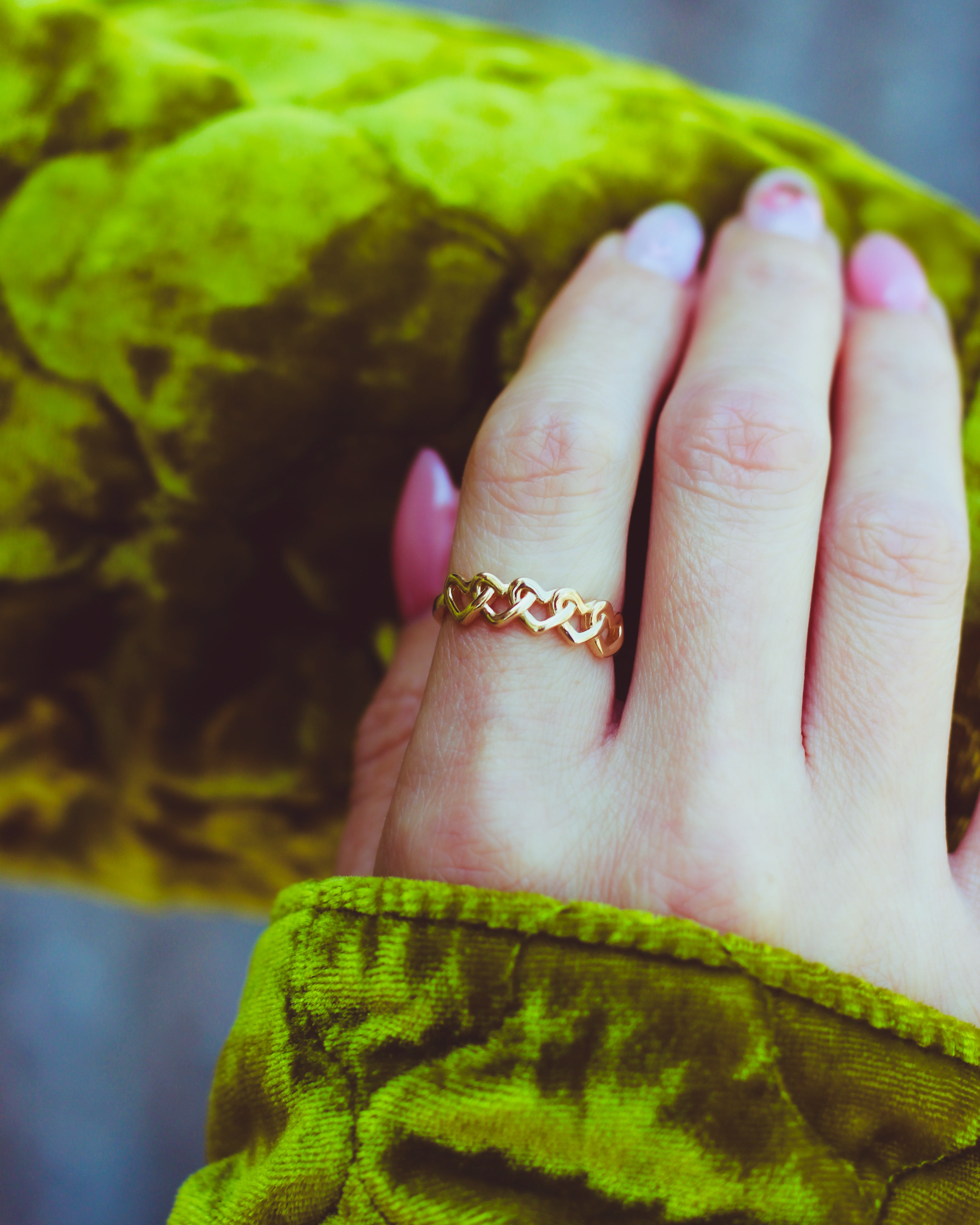 Linked Hearts Ring • Coach
