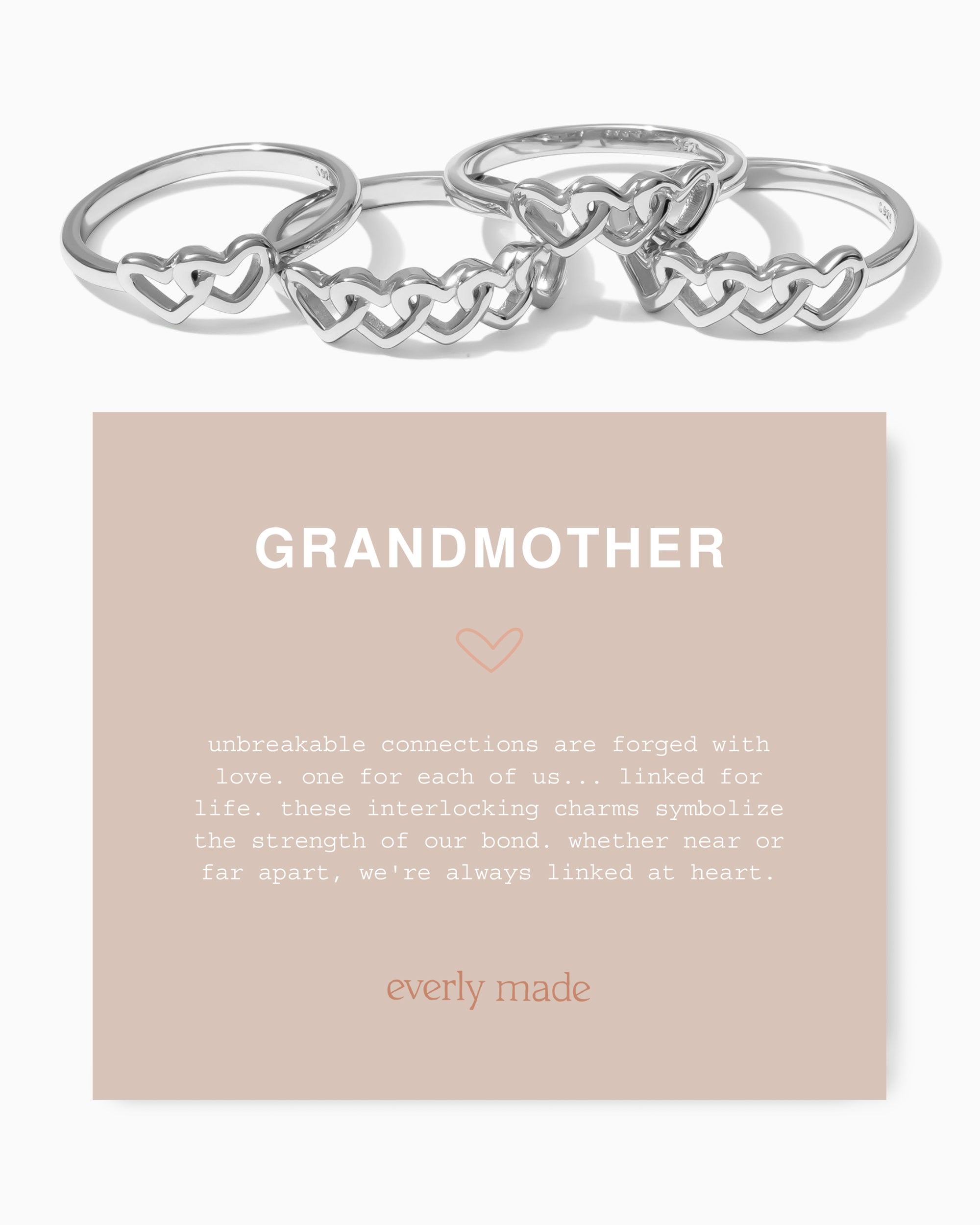 Linked Hearts Ring • Grandmother