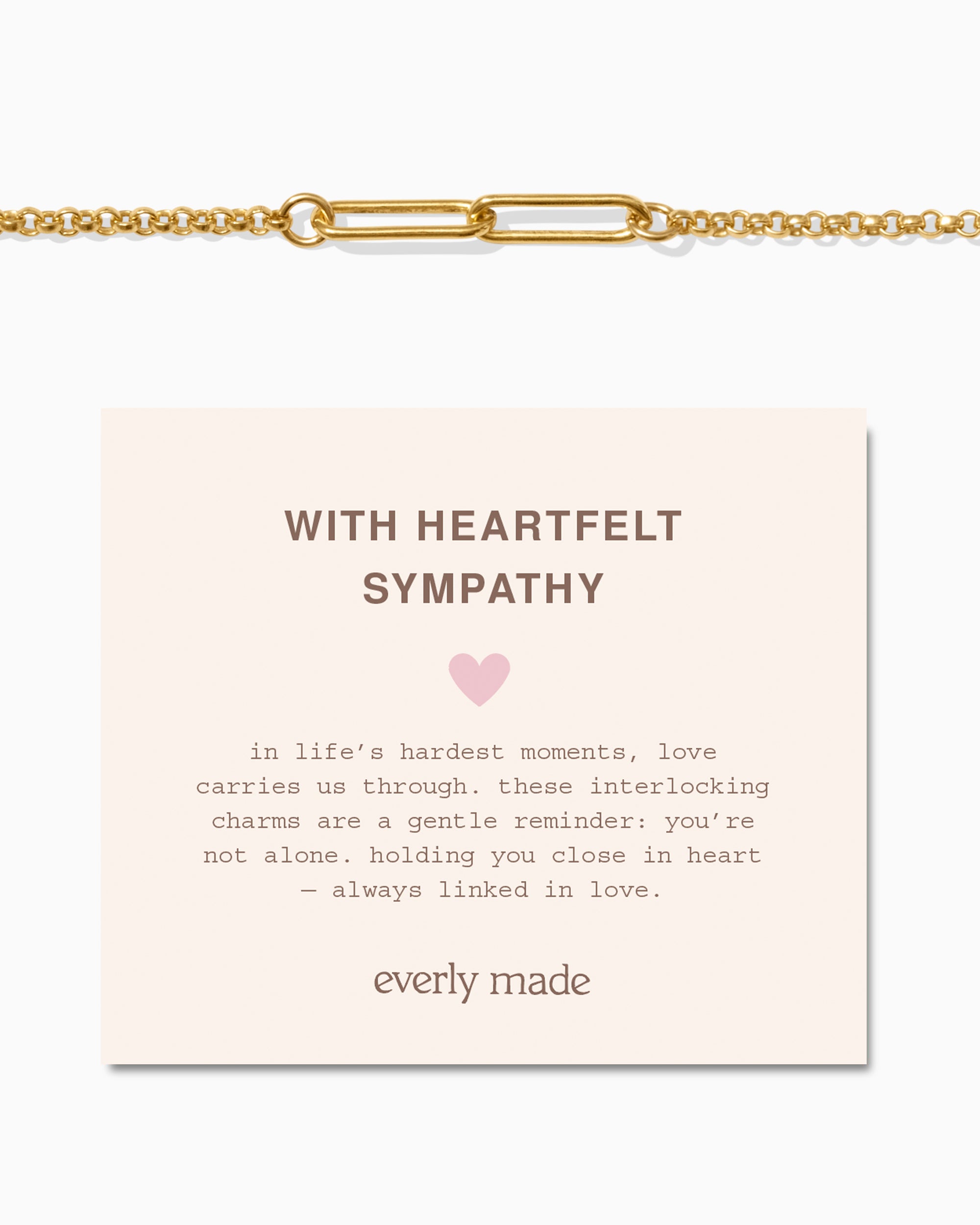 Linked Bracelet • With Heartfelt Sympathy