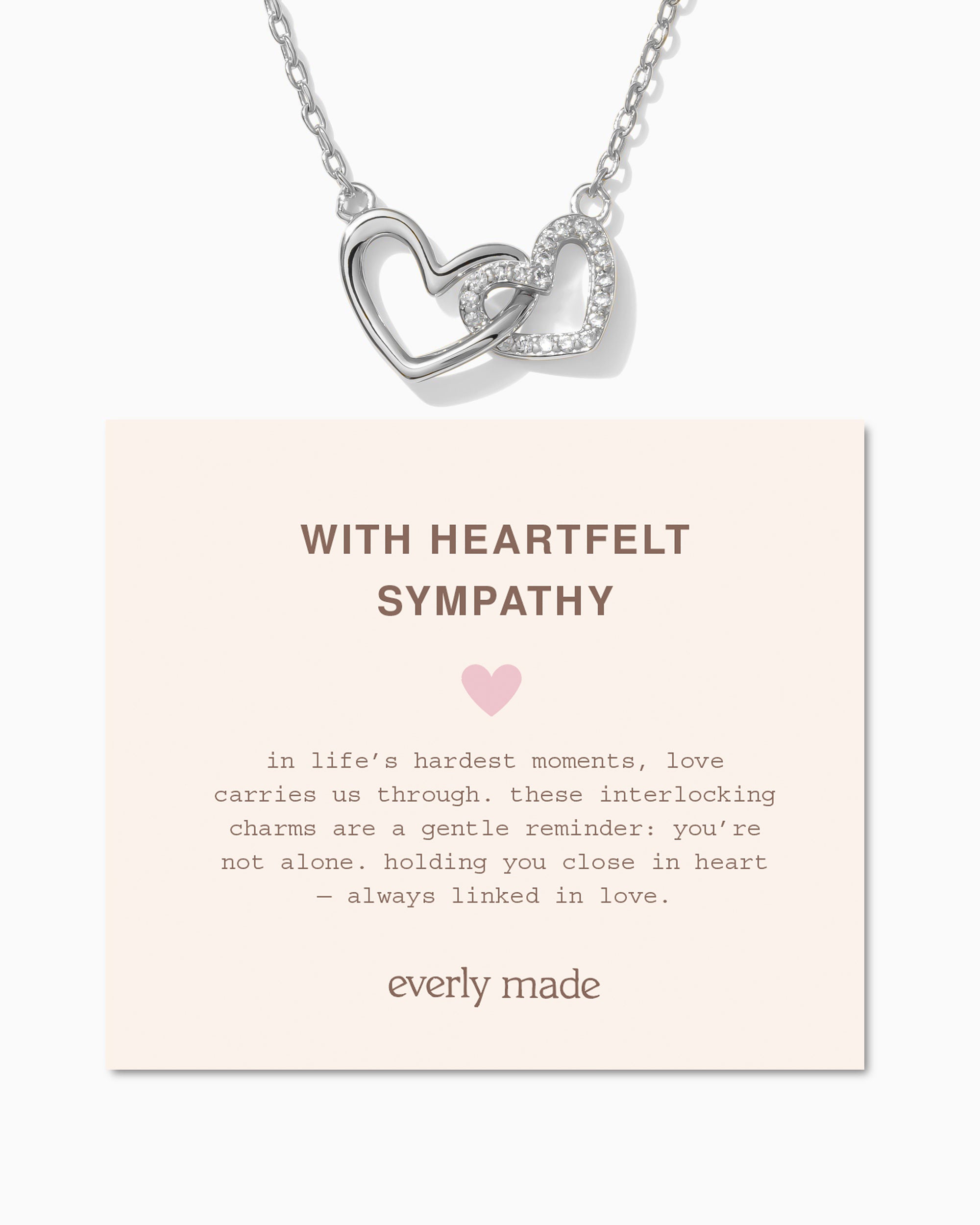Linked Hearts Necklace • With Heartfelt Sympathy