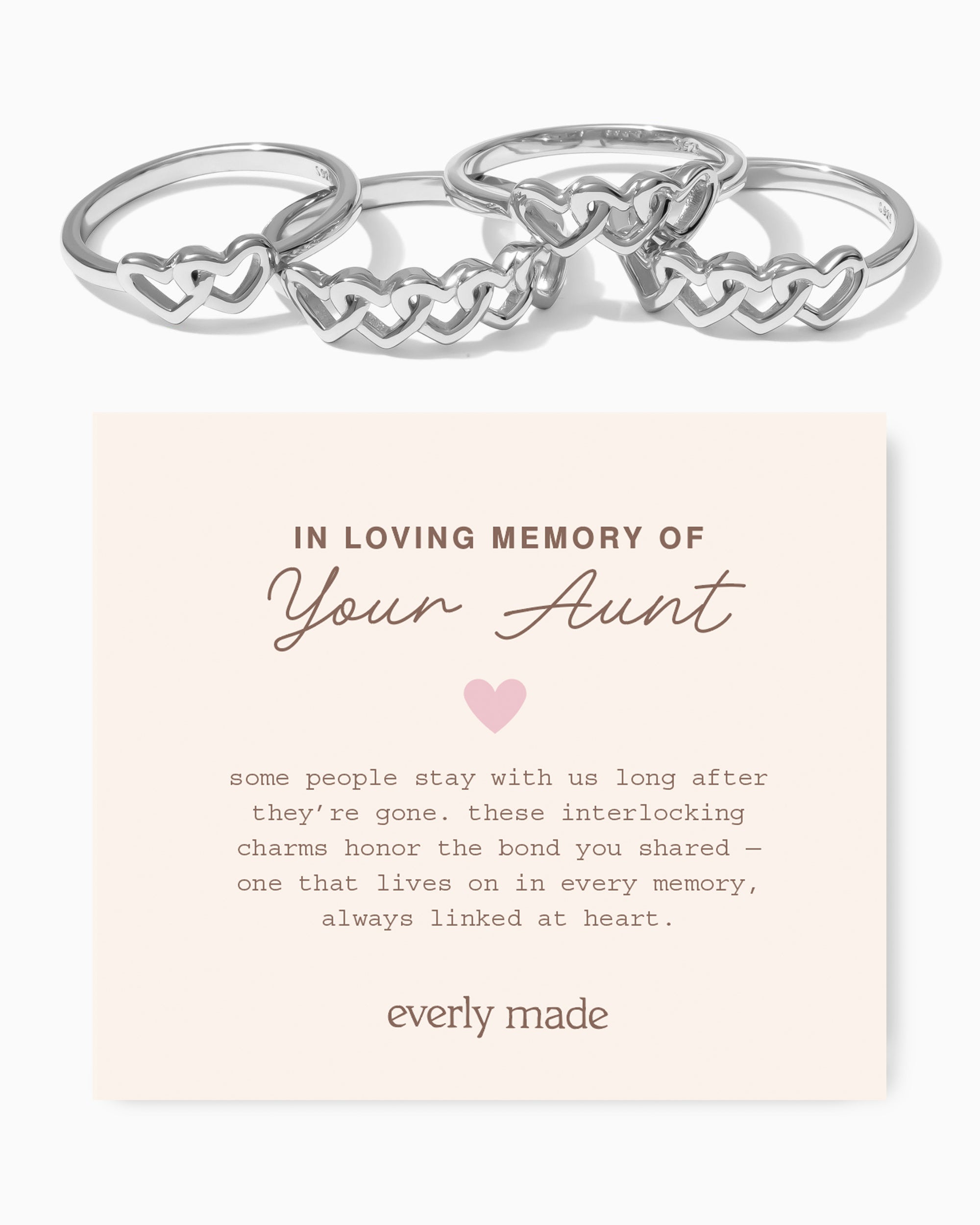 Linked Hearts Ring • In Loving Memory of your Aunt