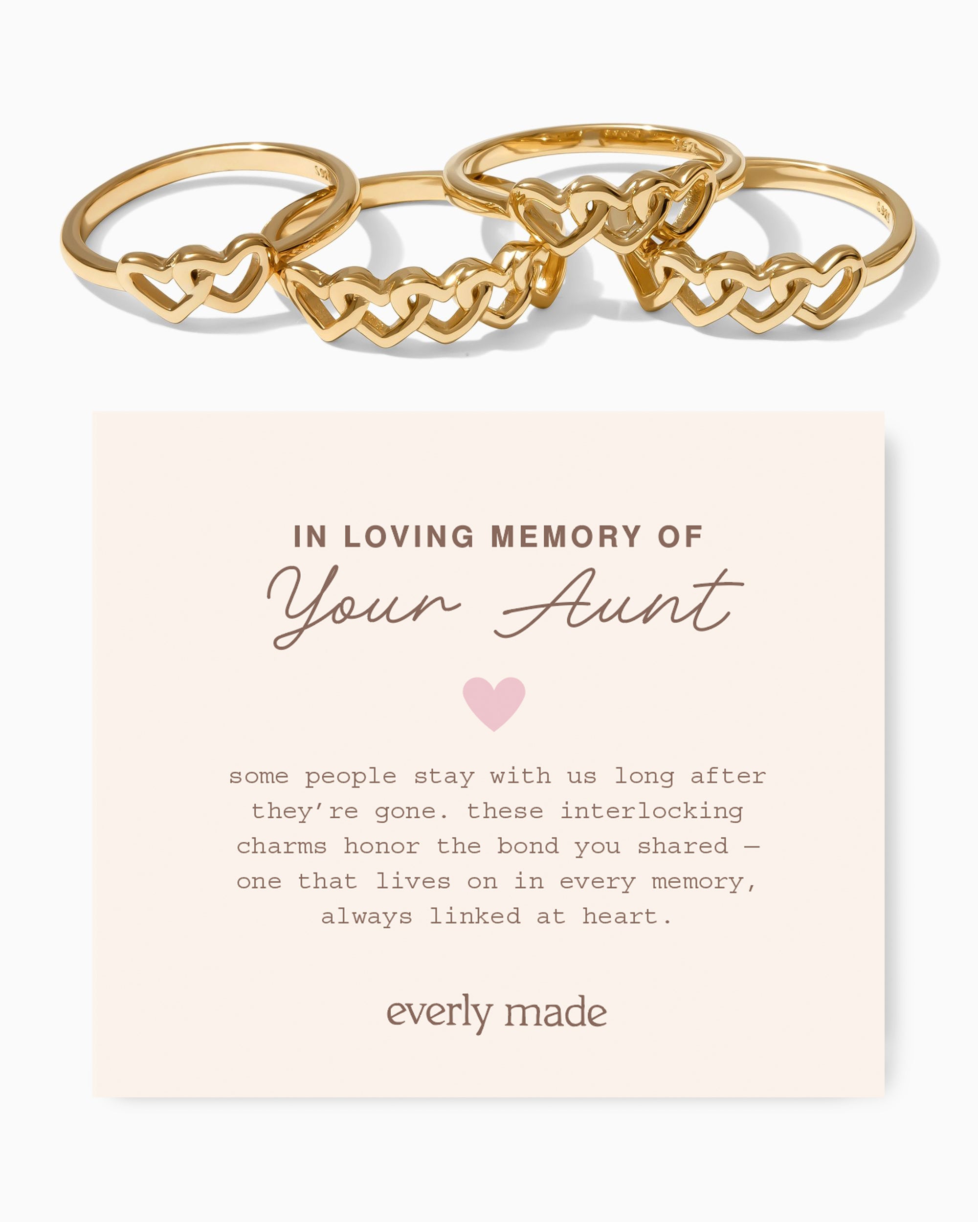 Linked Hearts Ring • In Loving Memory of your Aunt