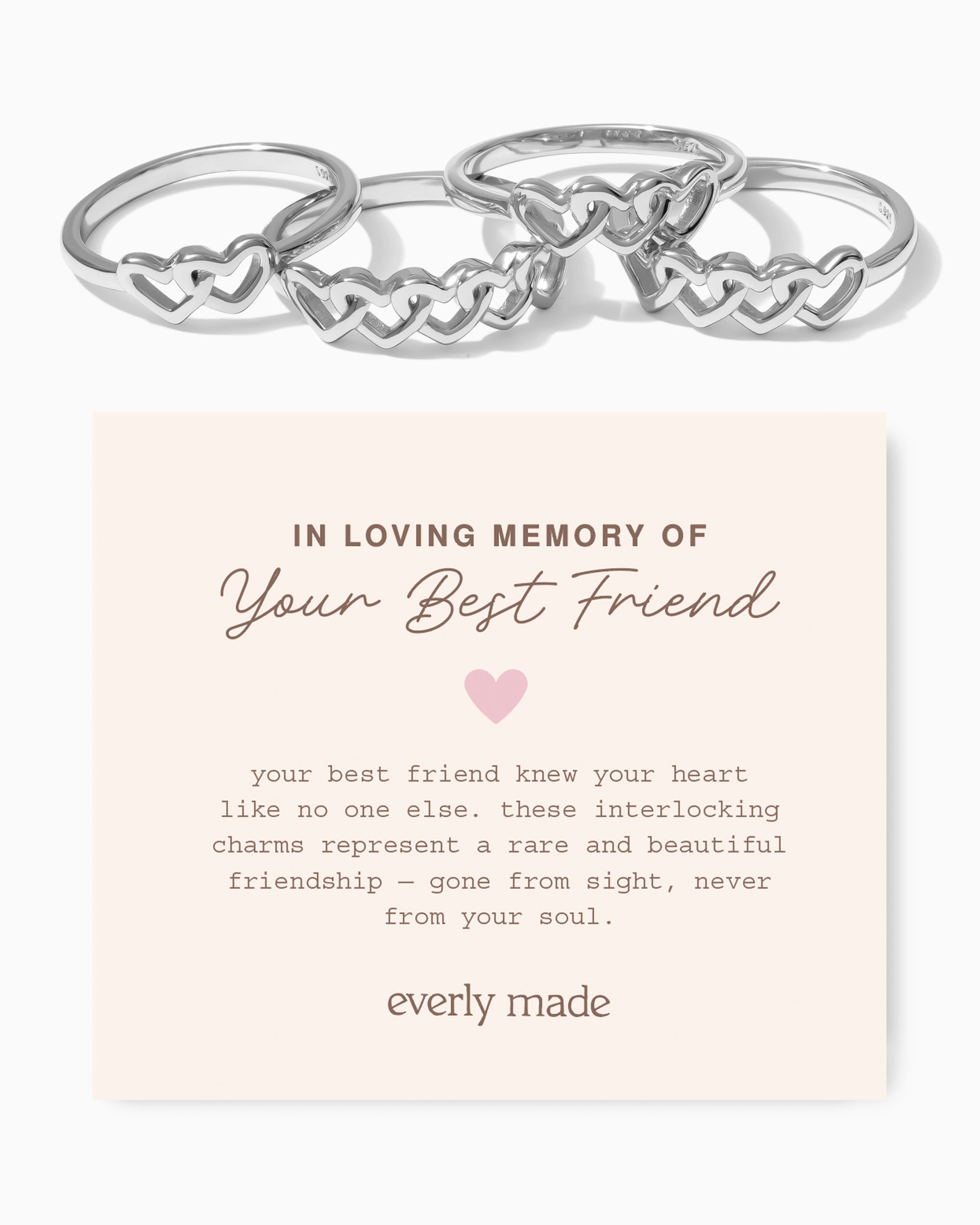 Linked Hearts Ring • In Loving Memory of your Best Friend
