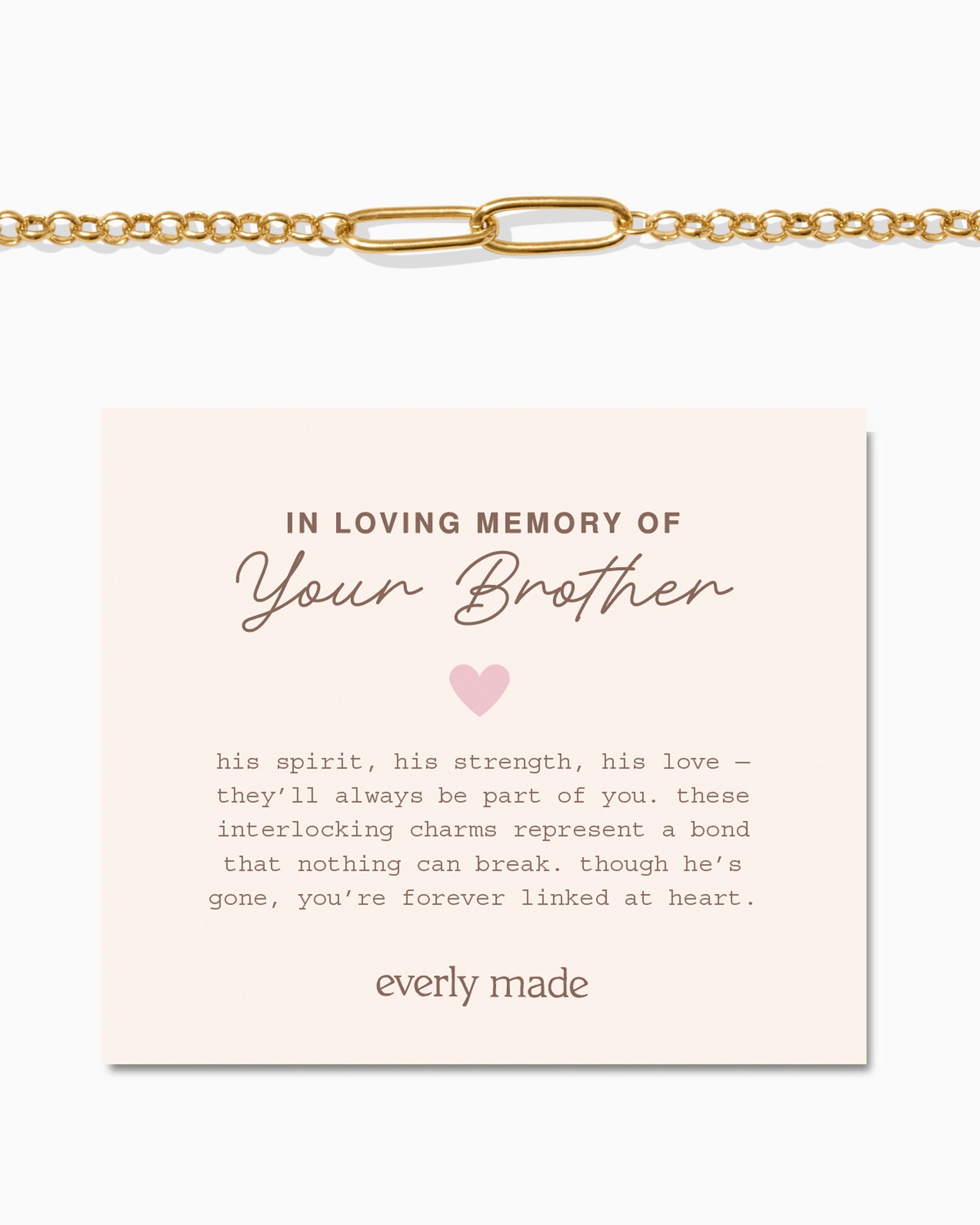 Linked Bracelet • In Loving Memory of your Brother