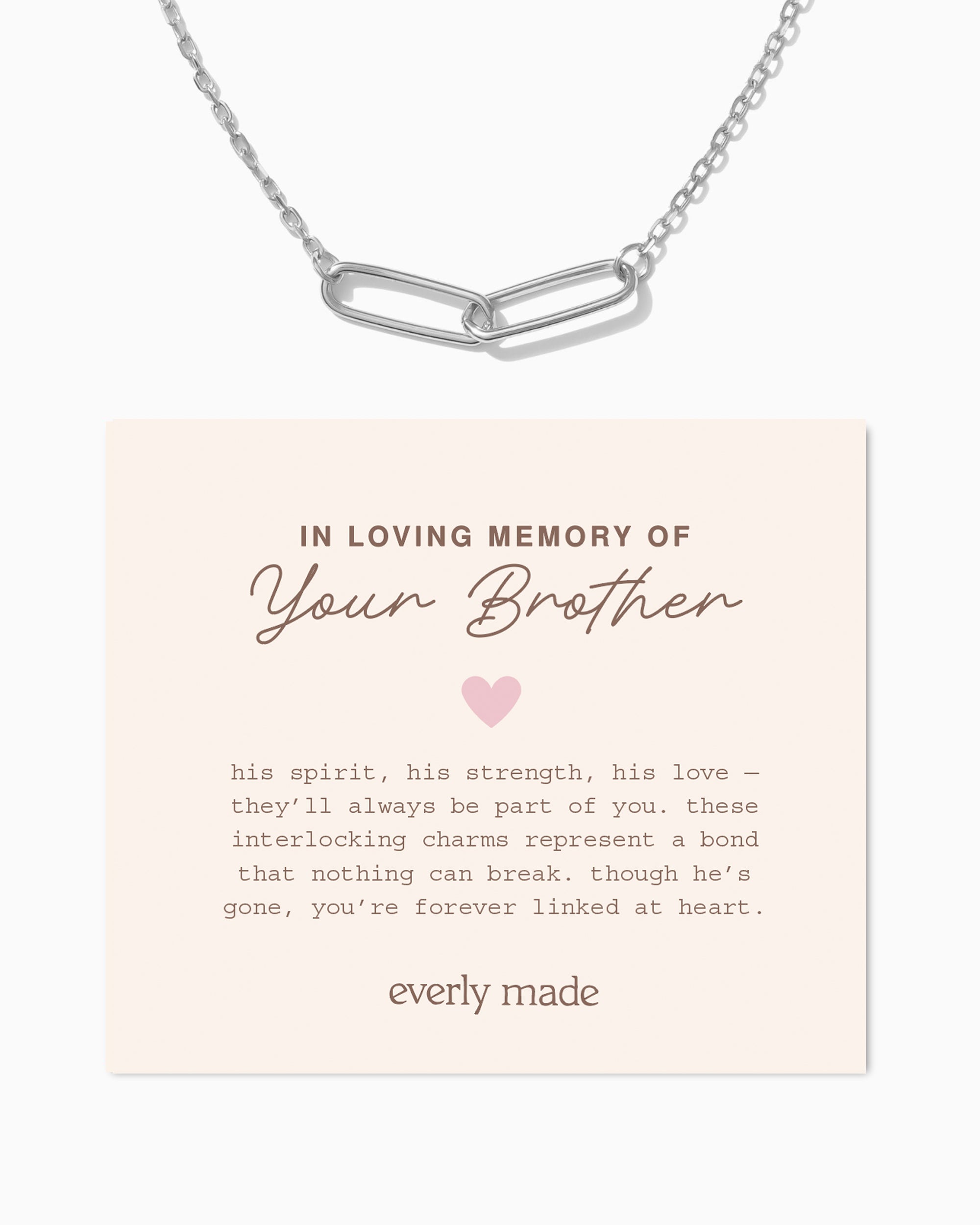 Linked Necklace • In Loving Memory of your Brother