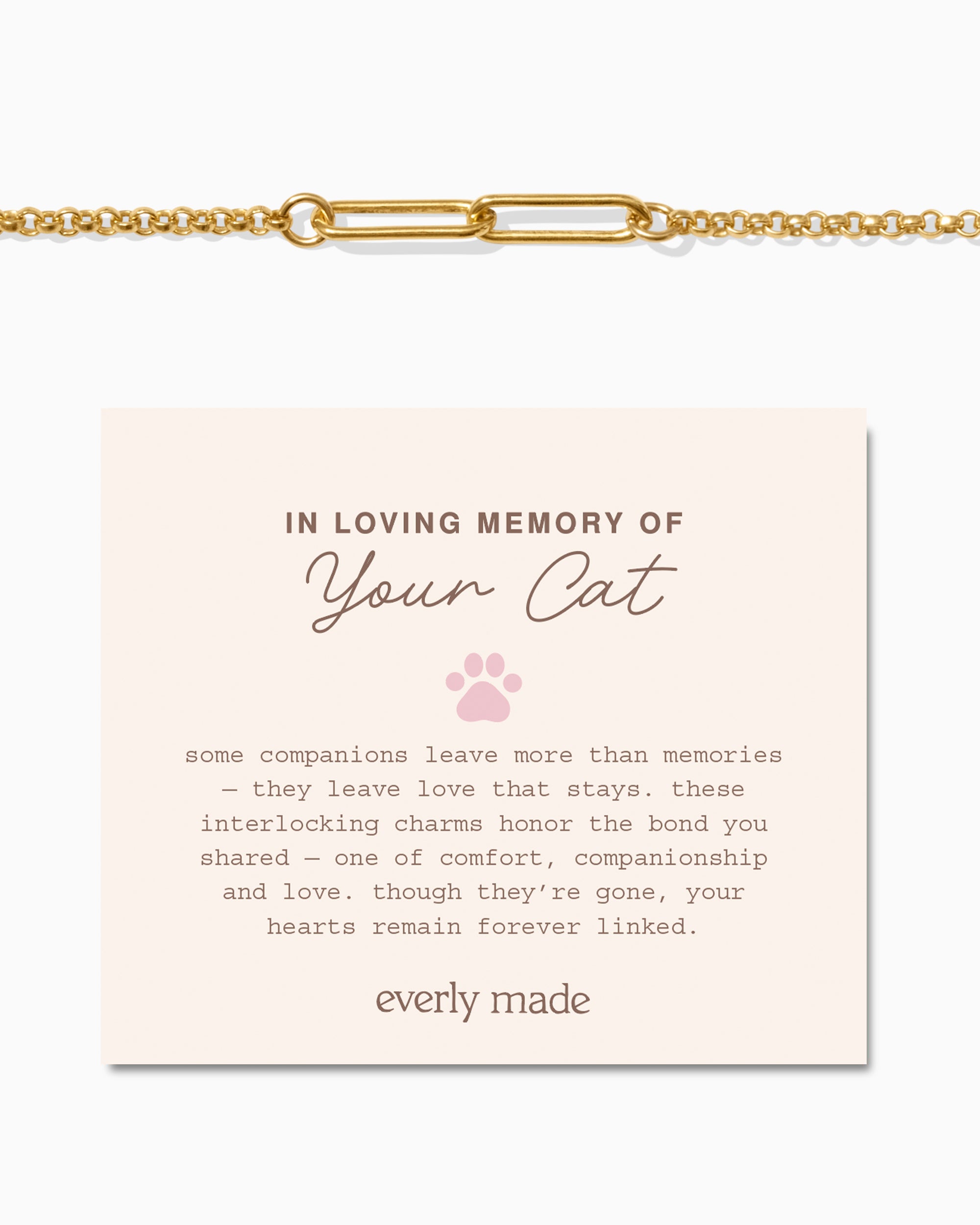 Linked Bracelet • In Loving Memory of your Cat